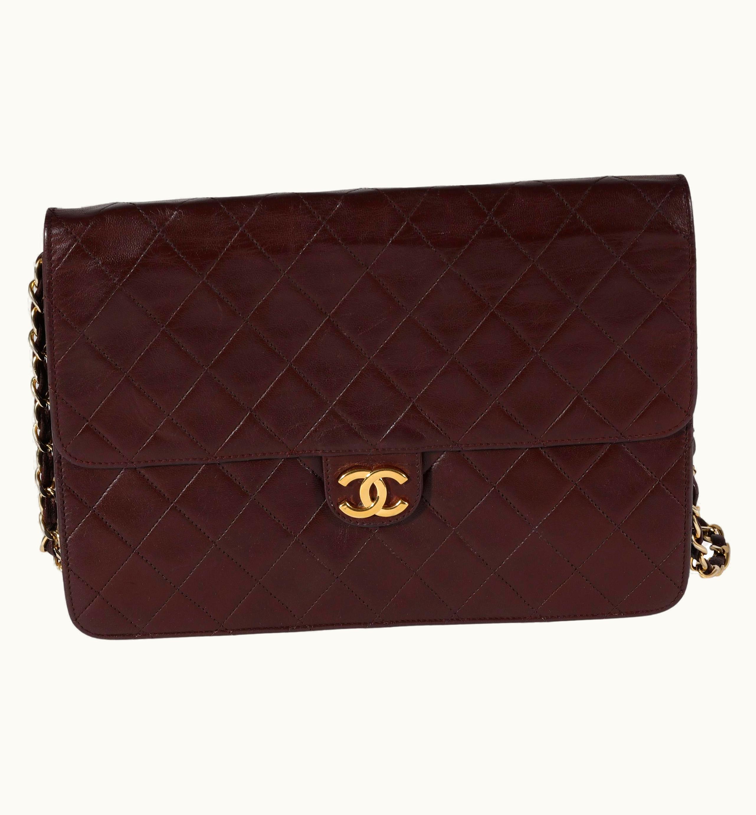 Chanel Chanel Vintage Burgundy Quilted Lambskin Single Flap Bag - Fall/Winter Edition