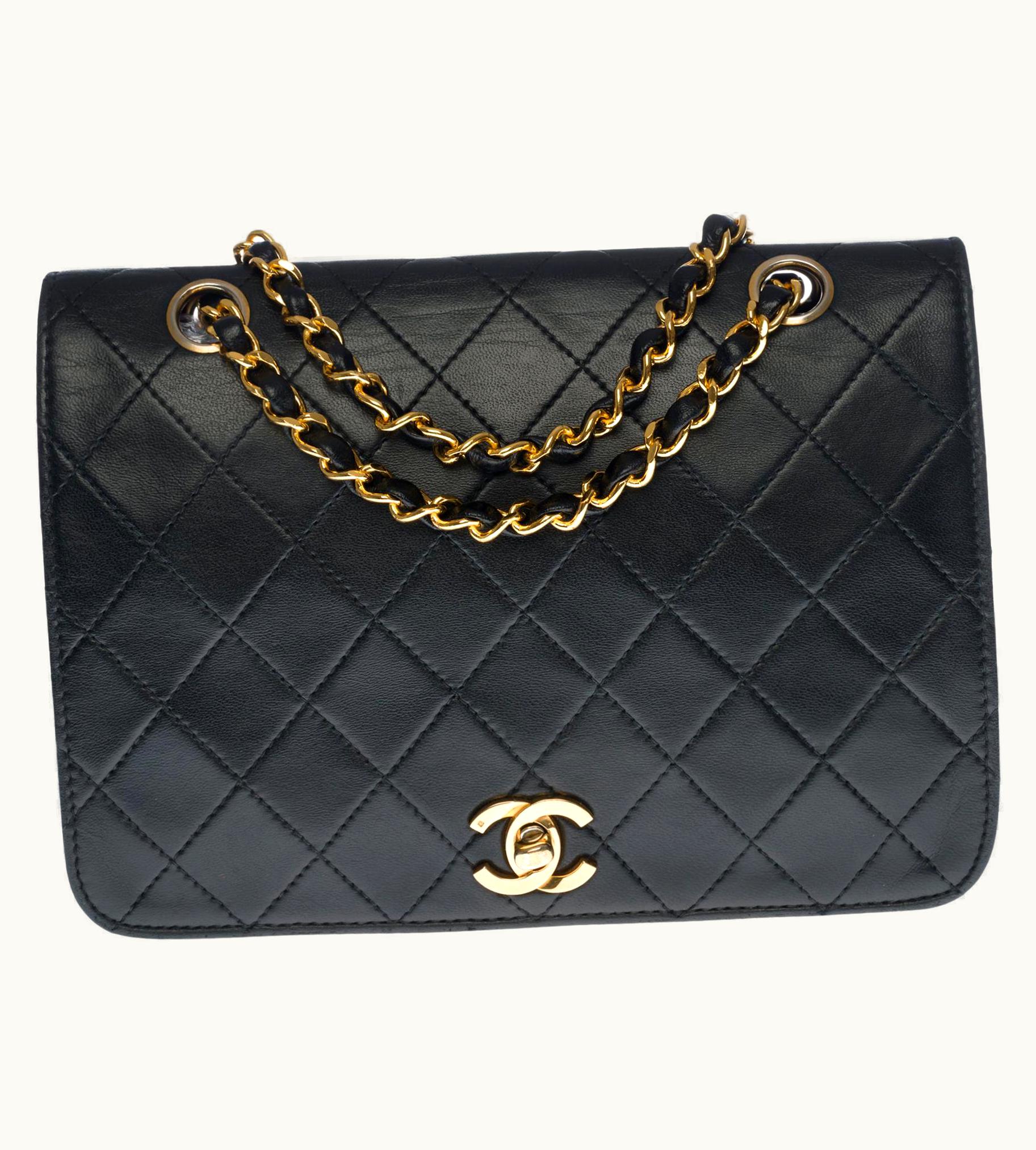Chanel Chanel Classic Full Flap Shoulder Bag In Black Quilted Leather And Ghw