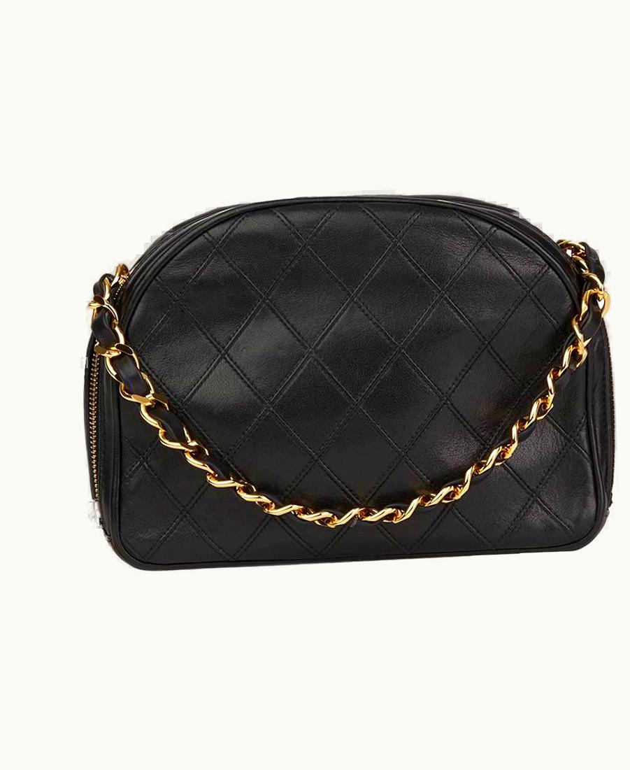 Chanel 1986 Chanel Black Quilted Lambskin Vintage Timeless Charm Bag UZ0591289