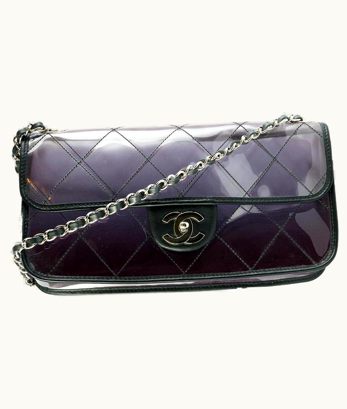 Chanel Chanel Transparent Clear Ombre Pvc Classic Flap Bag