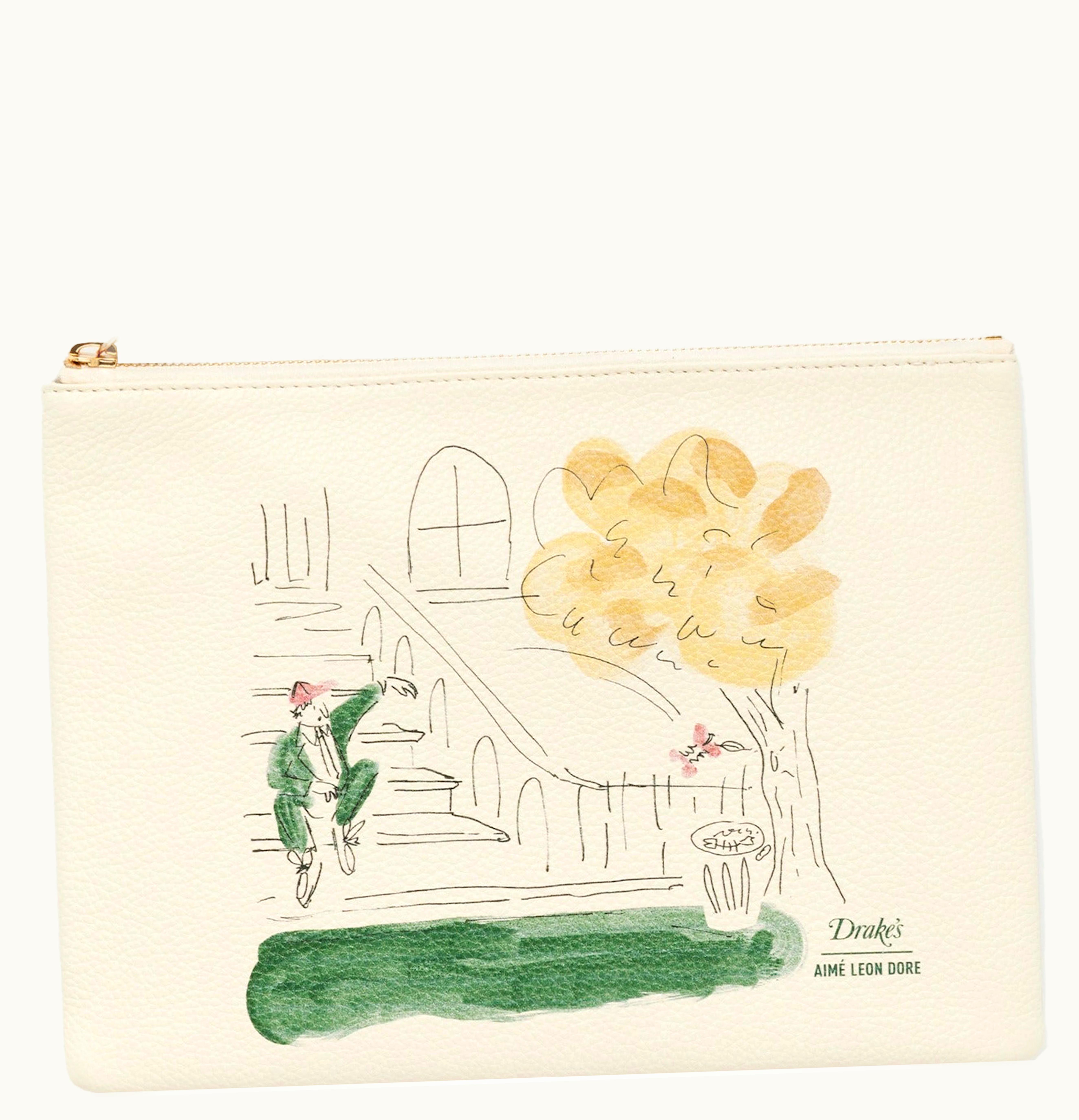 Aime Leon Dore Aime Leon Dore Drakes Leather Pouch Pouch Cream