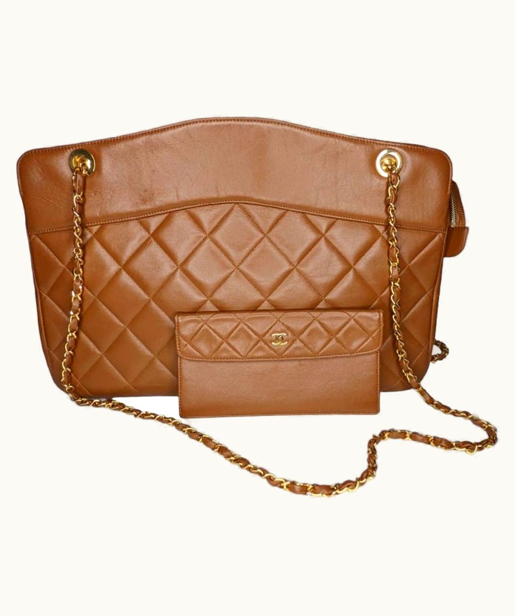 Chanel Chanel Vintage Matelassé Chain Leather Shoulder Bag & Wallet