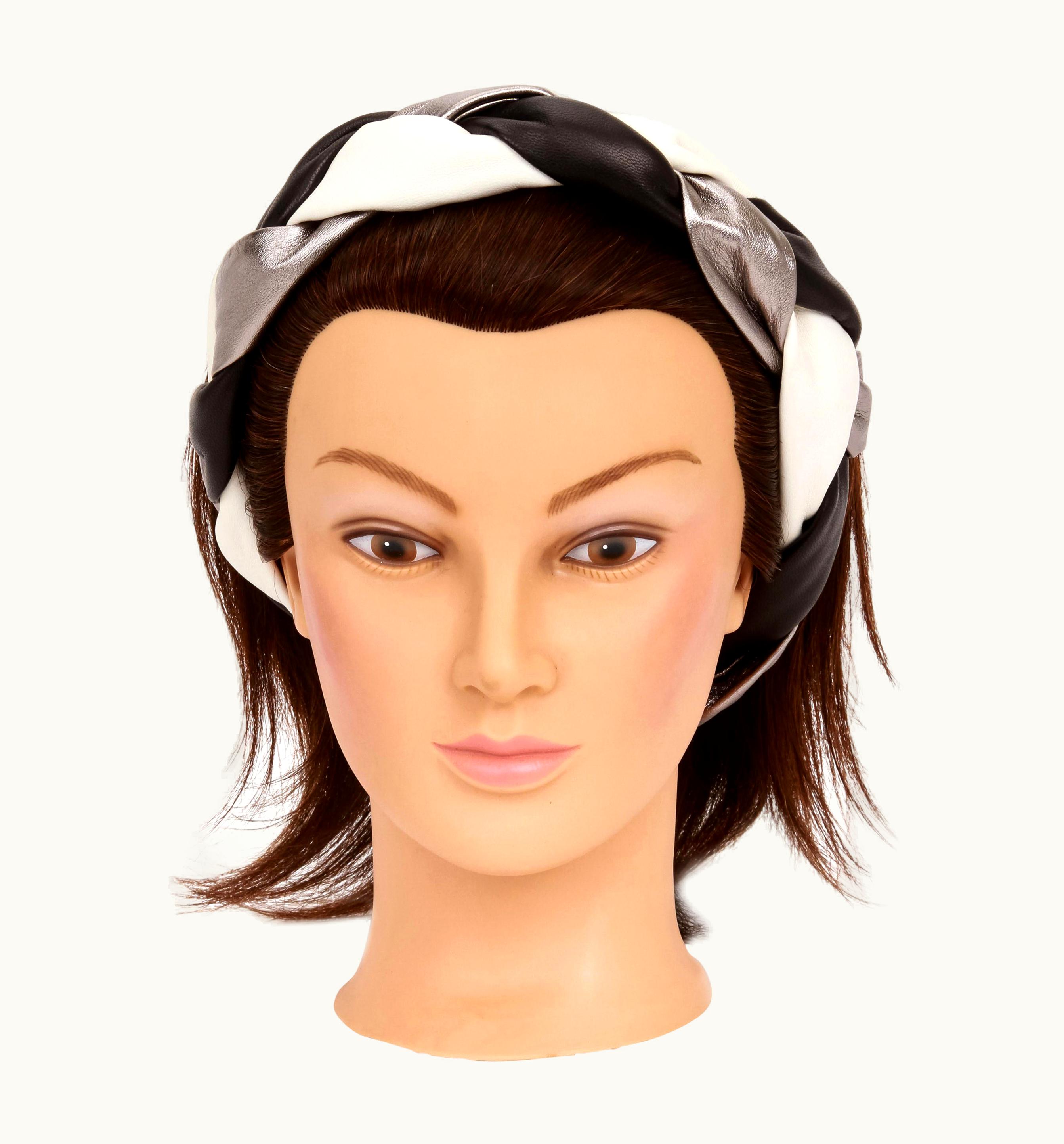 Chanel 1990' Vintage Chanel Braided Leather Vintage Headband