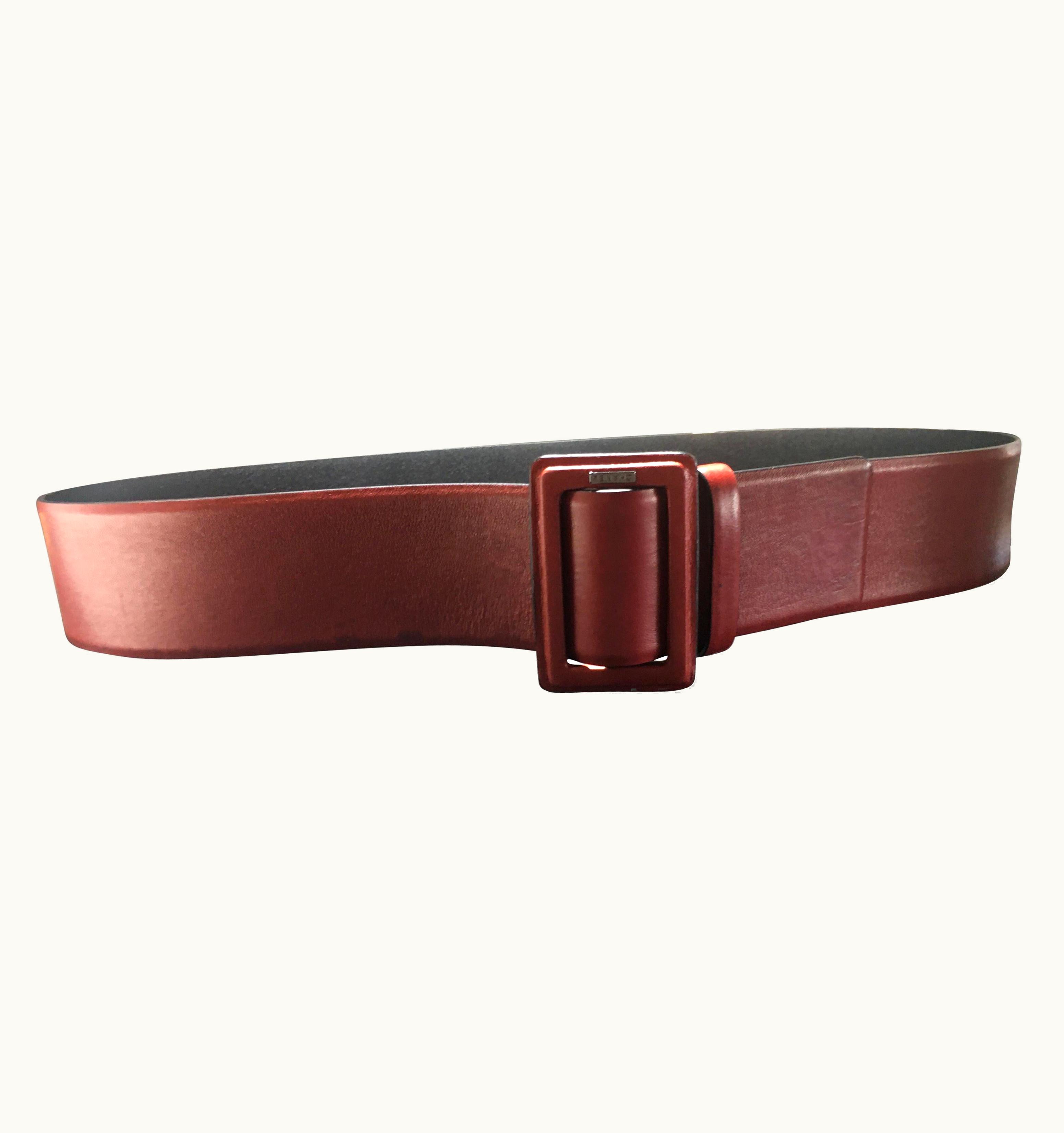 Chanel Chanel Red Leather Belt