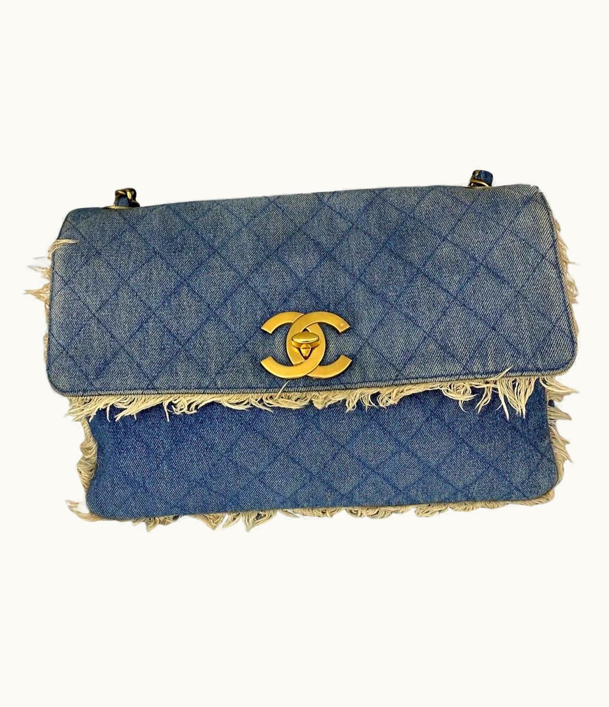 Chanel Chanel Maxi Jumbo Vintage Blue Jeans