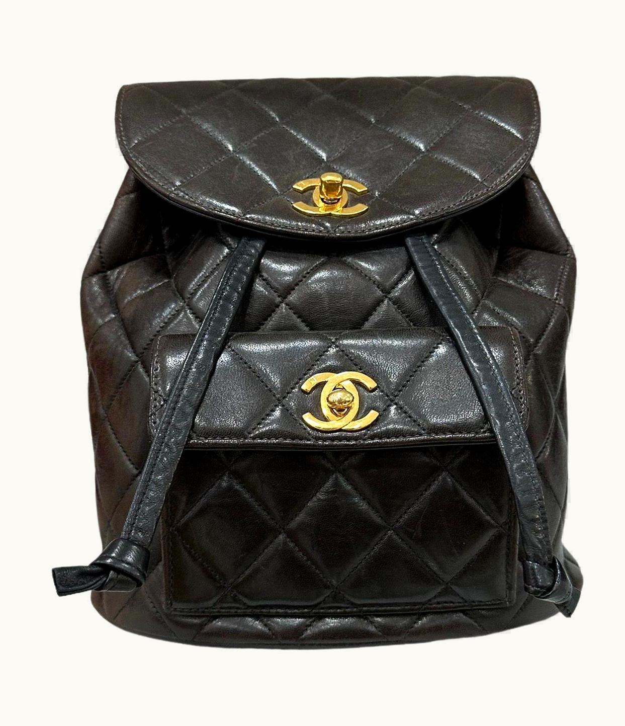 Chanel 1994 Chanel Duma Vintage Backpack Brown Leather