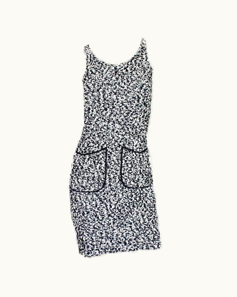 Chanel Amazing Chanel Signature Black & White Mini Dress