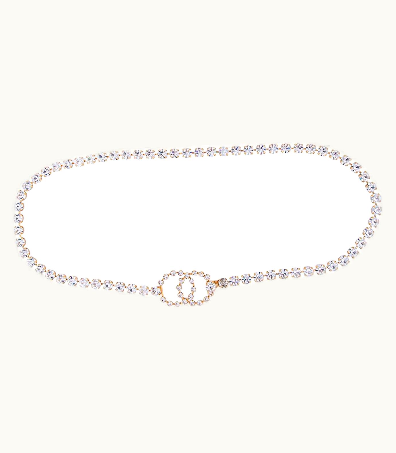 Chanel Chanel Vintage 90' Runway Rhinestone Cc Diamond Belt