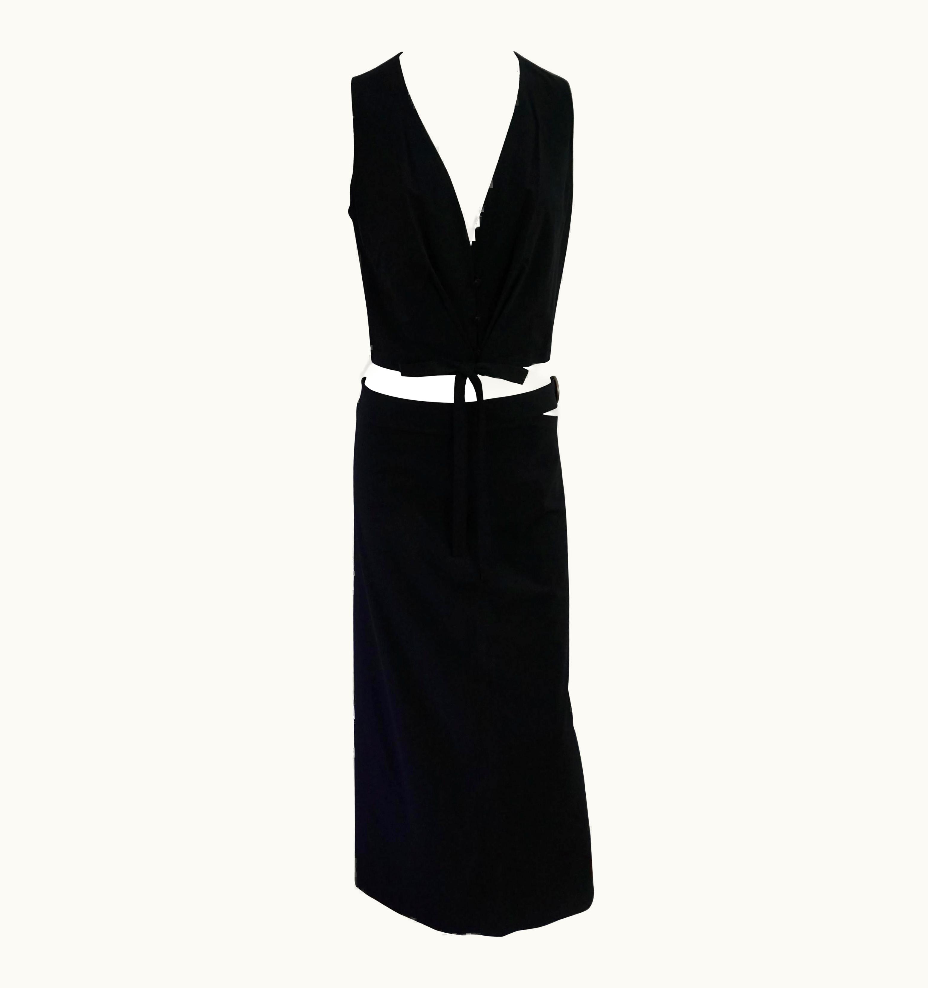 Chanel Chanel Black 2 Piece Top And Maxi Skirt