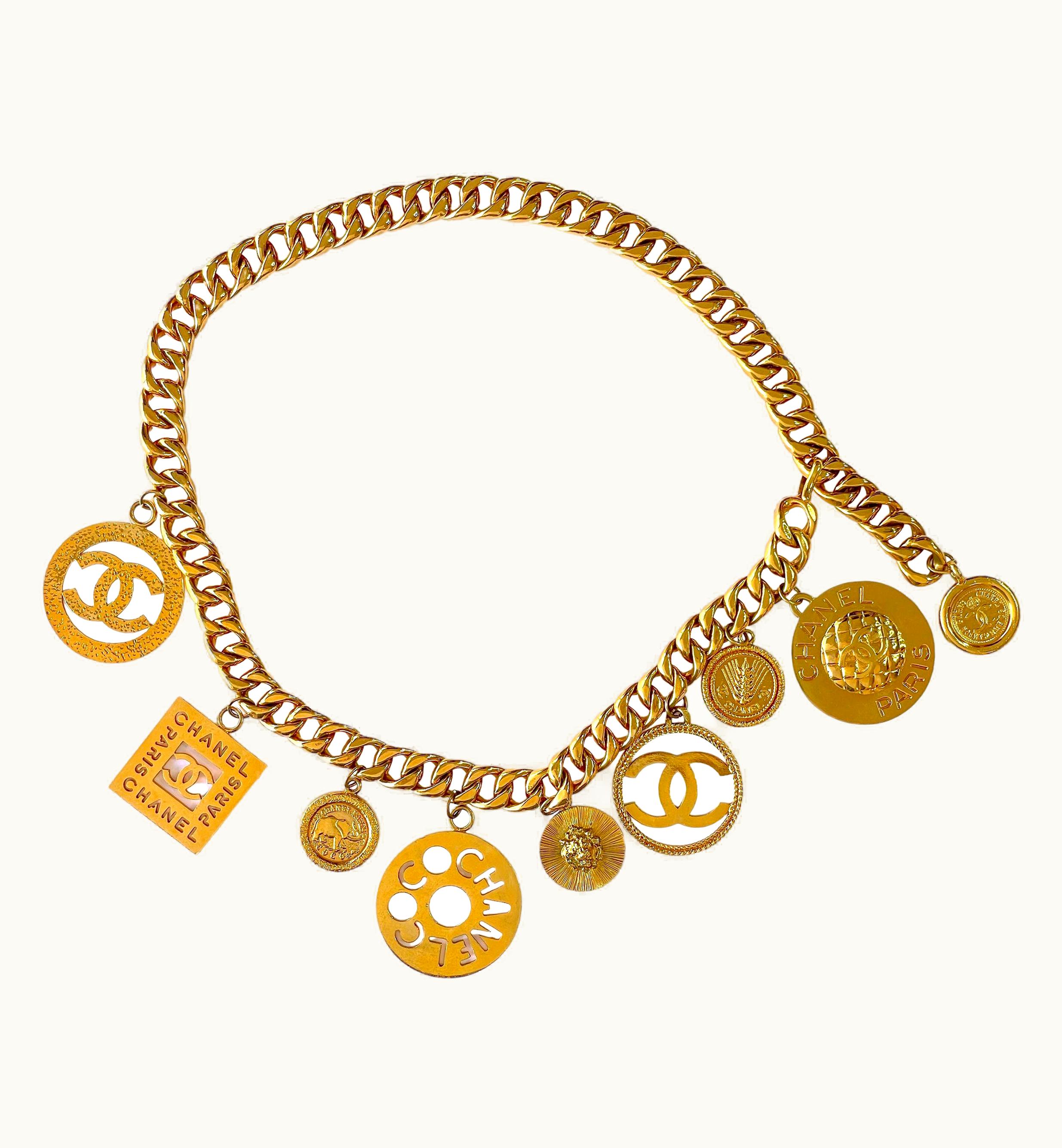 Chanel Chanel Vintage Rare Collection 28 Multi Charm Statement Belt Necklace
