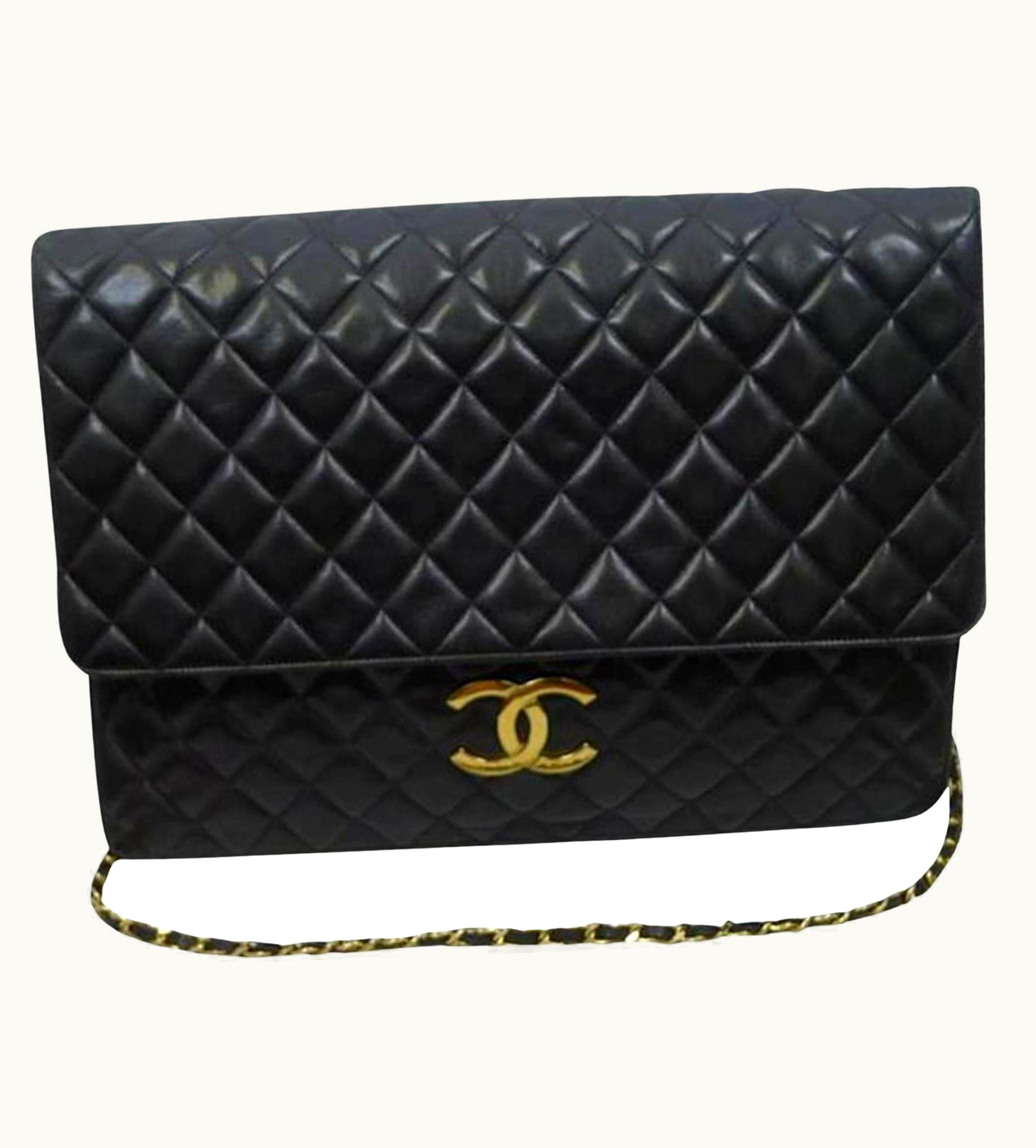 Chanel Chanel Rare Jumbo Maxi Xl Vintage Classic Flap Giant Clutch Briefcase