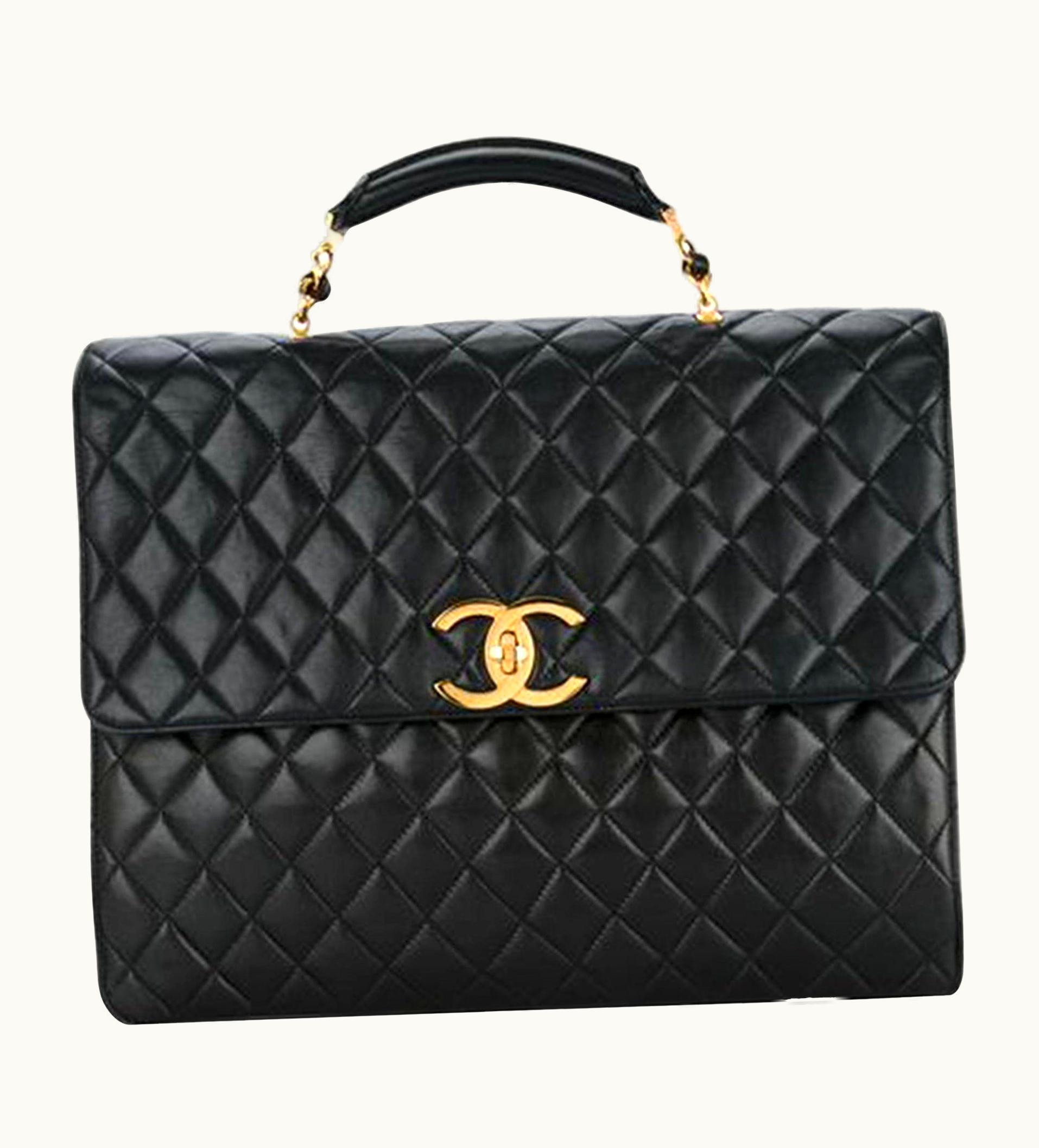 Chanel Chanel Extra Large Quilted Lambskin Portfolio Flap With Gold Cc Clasp