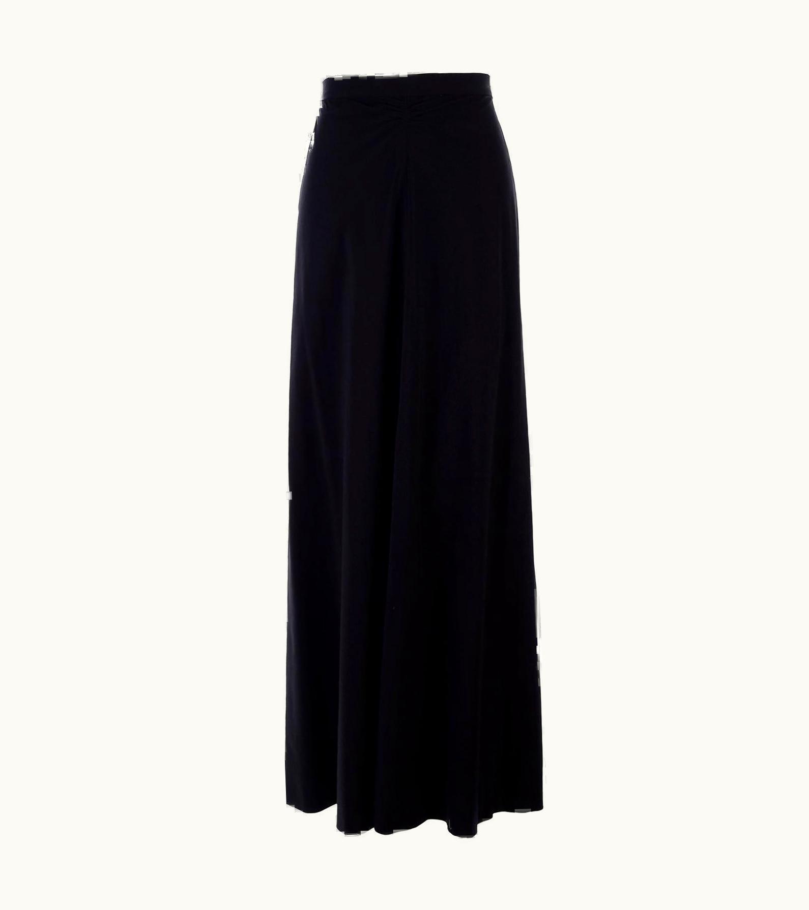 Chanel 1999 Vintage Chanel Boutique Black Long Full Length Skirt