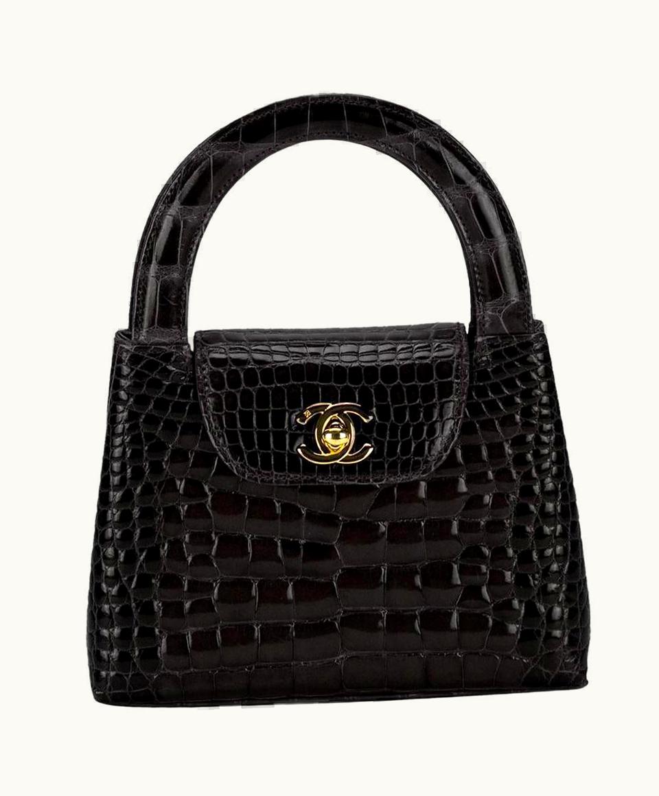 Chanel Rare Chanel Vintage 90' Crocodile Alligator Top Handle Micro Mini Kelly Tote UZ0591865