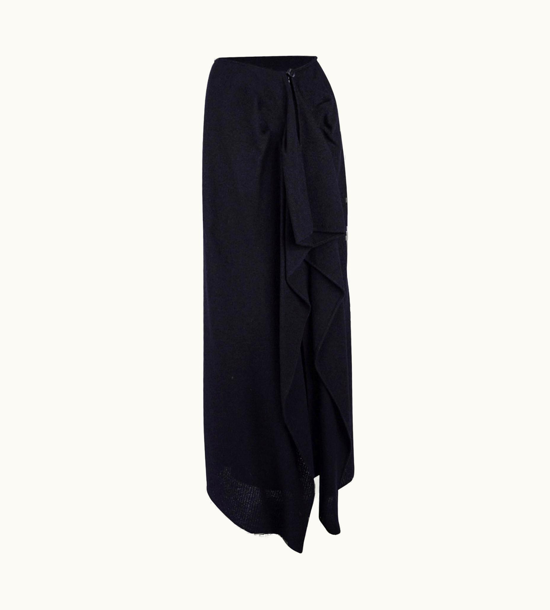 Chanel Chanel 98a Long Straight Skirt Beautifully Draped Rear 36 S/S