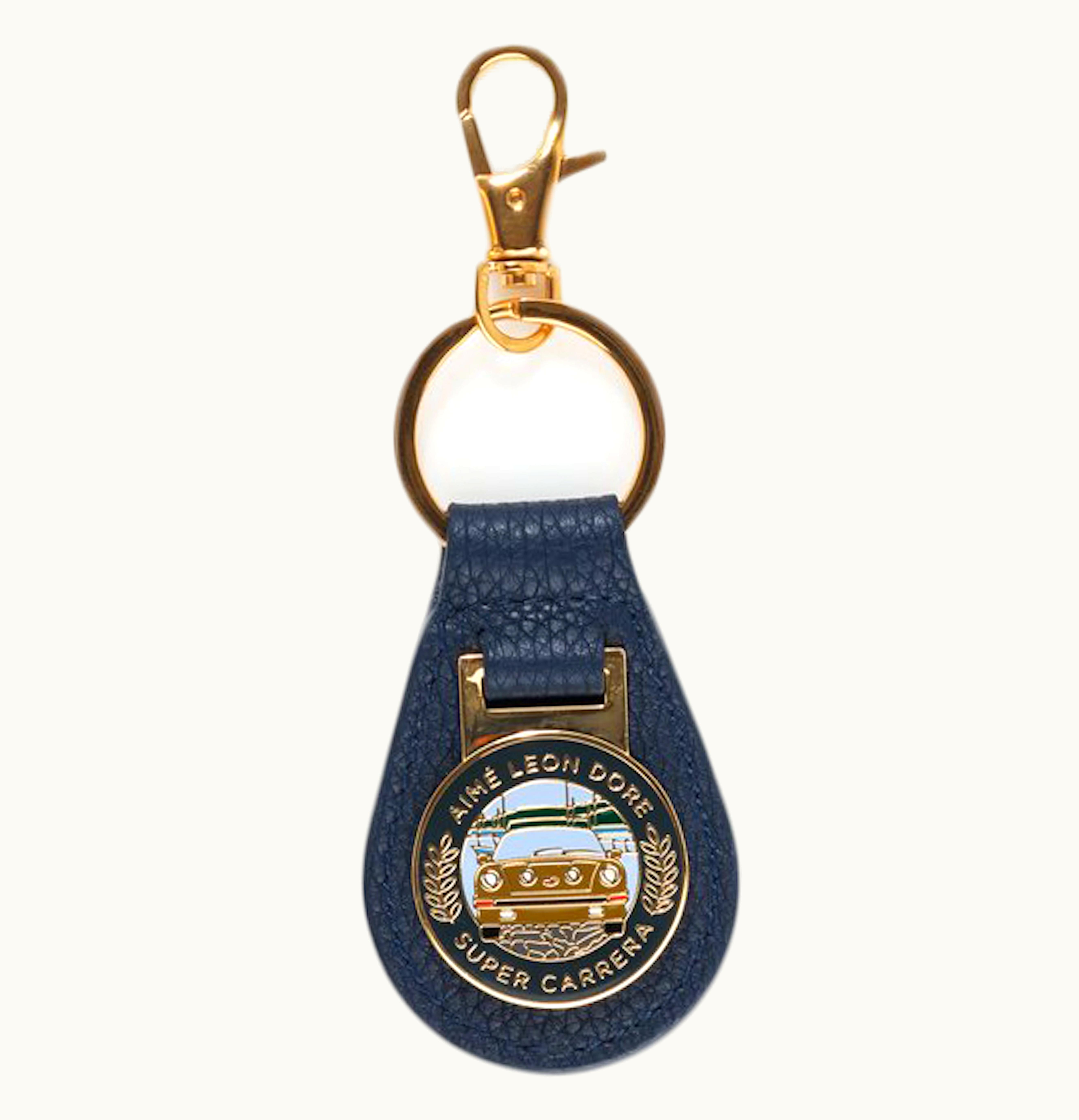 Aime Leon Dore Aime Leon Dore x Porsche 911SC Leather Key Fob Navy