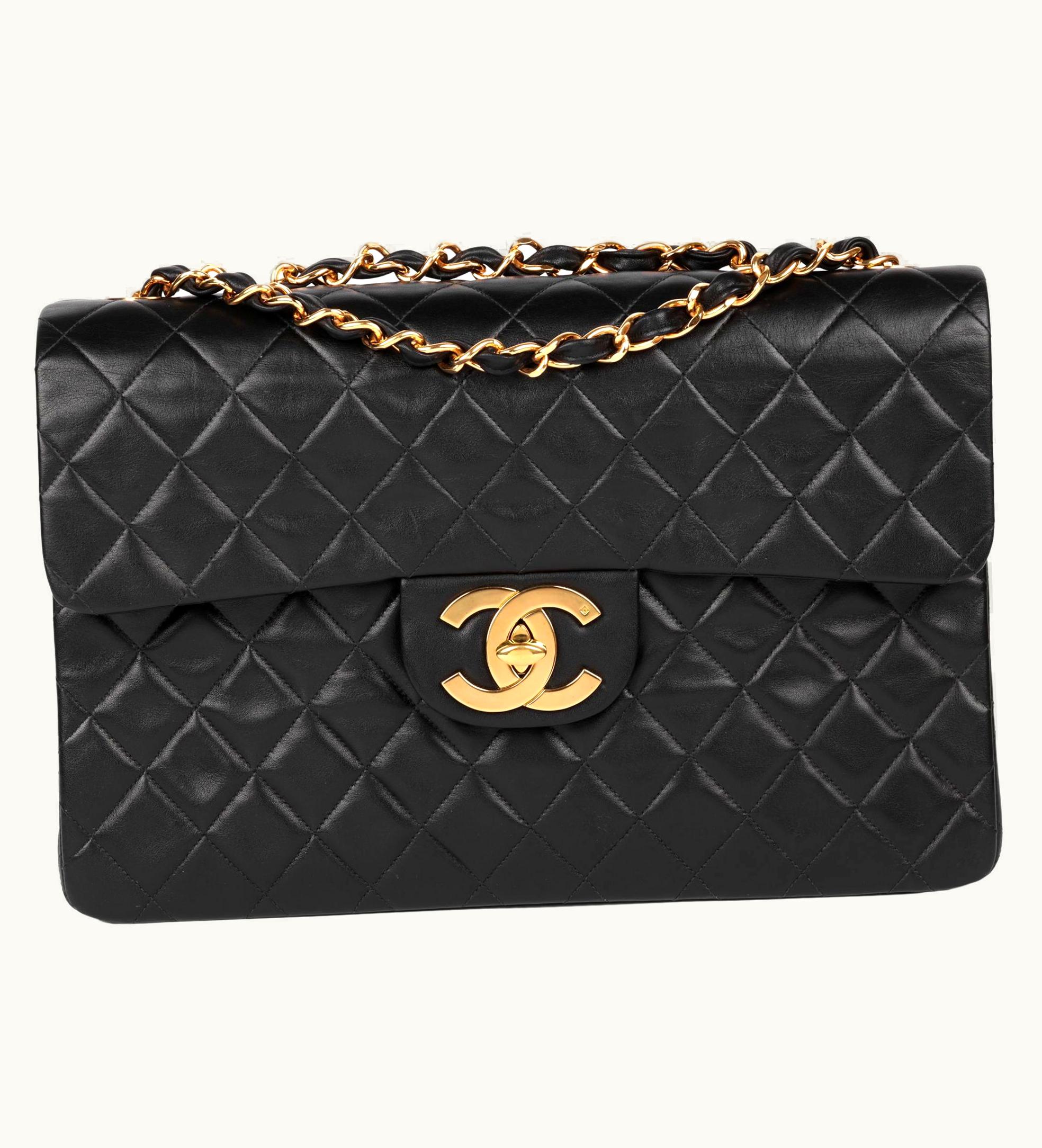 Chanel Chanel Black Quilted Lambskin Maxi Jumbo Xl Classic Single Flap Bag UZ0591926