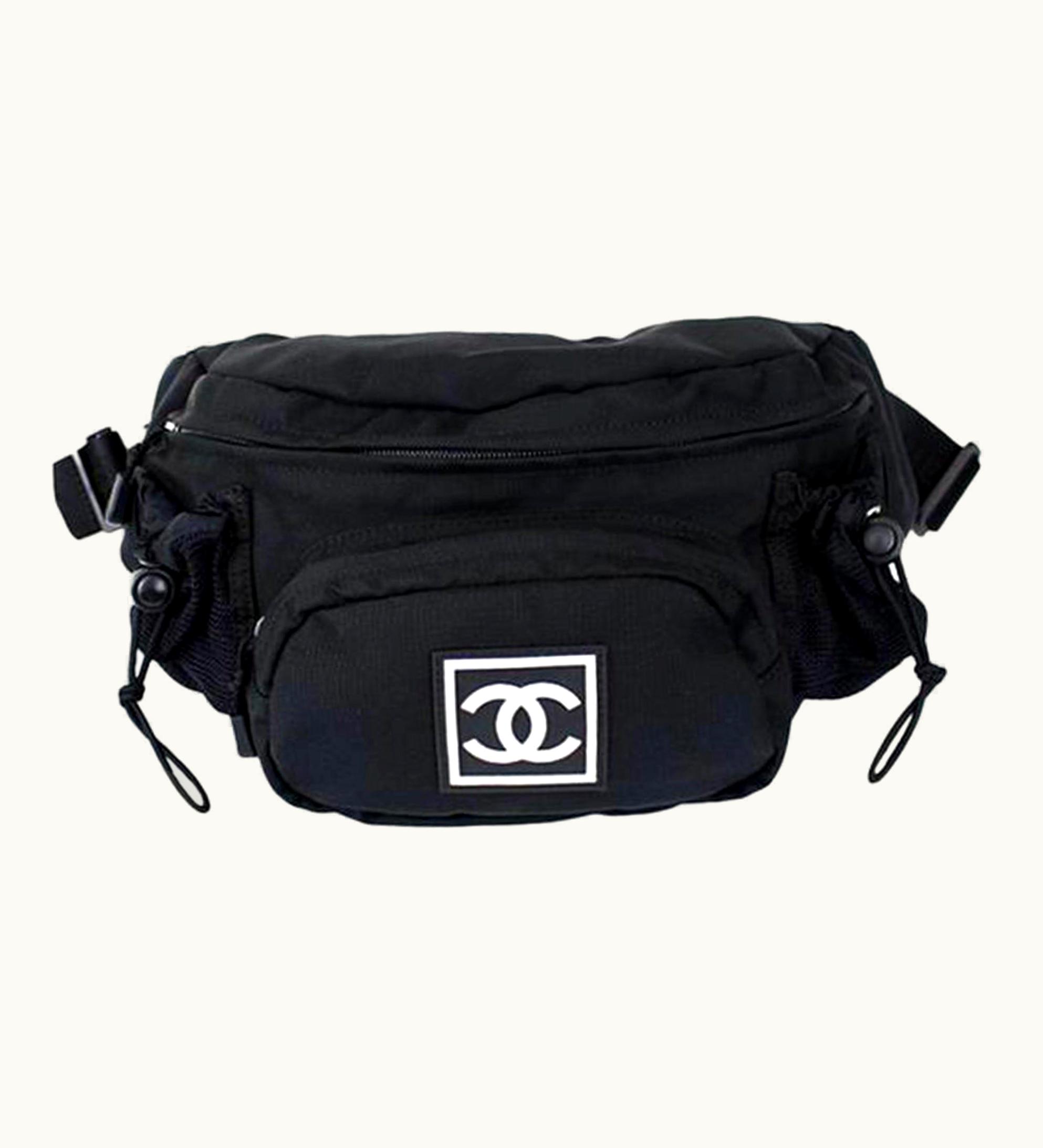 Chanel Chanel Waist Sport Fanny Pack Banane Rare Soldout Black Nylon Cross Body Bag UZ0592018
