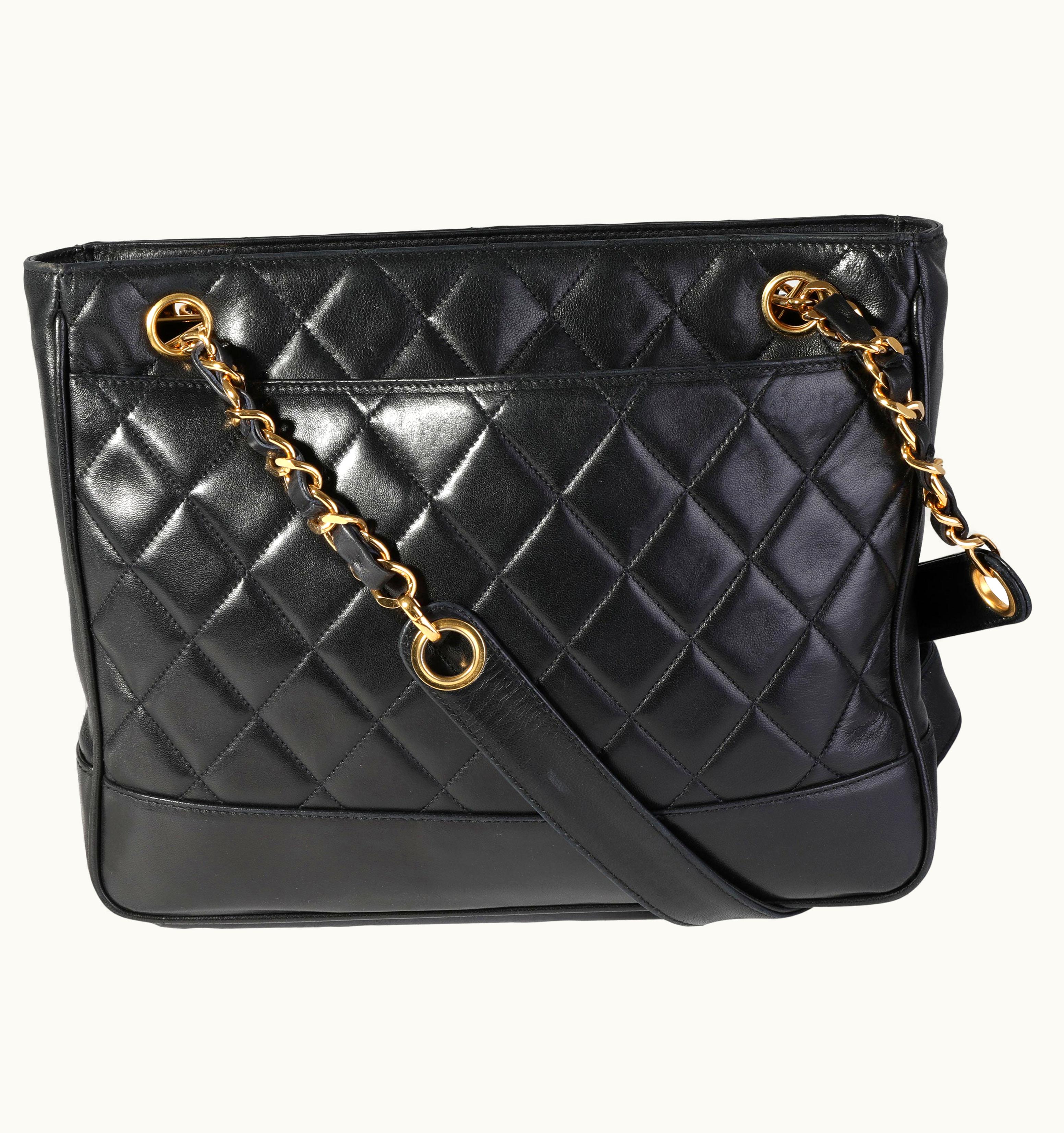 Chanel Chanel Vintage Black Quilted Lambskin Shoulder Bag UZ0592106