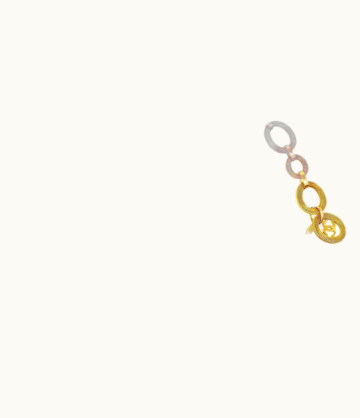 Chanel Chanel Cc Gold Metal Textured Charm Chain Link Waist Belt