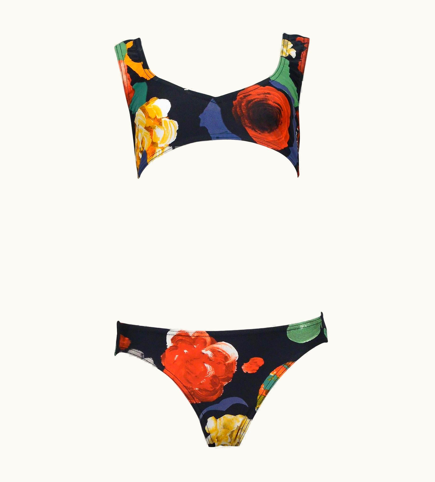 Chanel Chanel Pop Art Camellia & Chanel Logo Bikini 1992 - Vintage