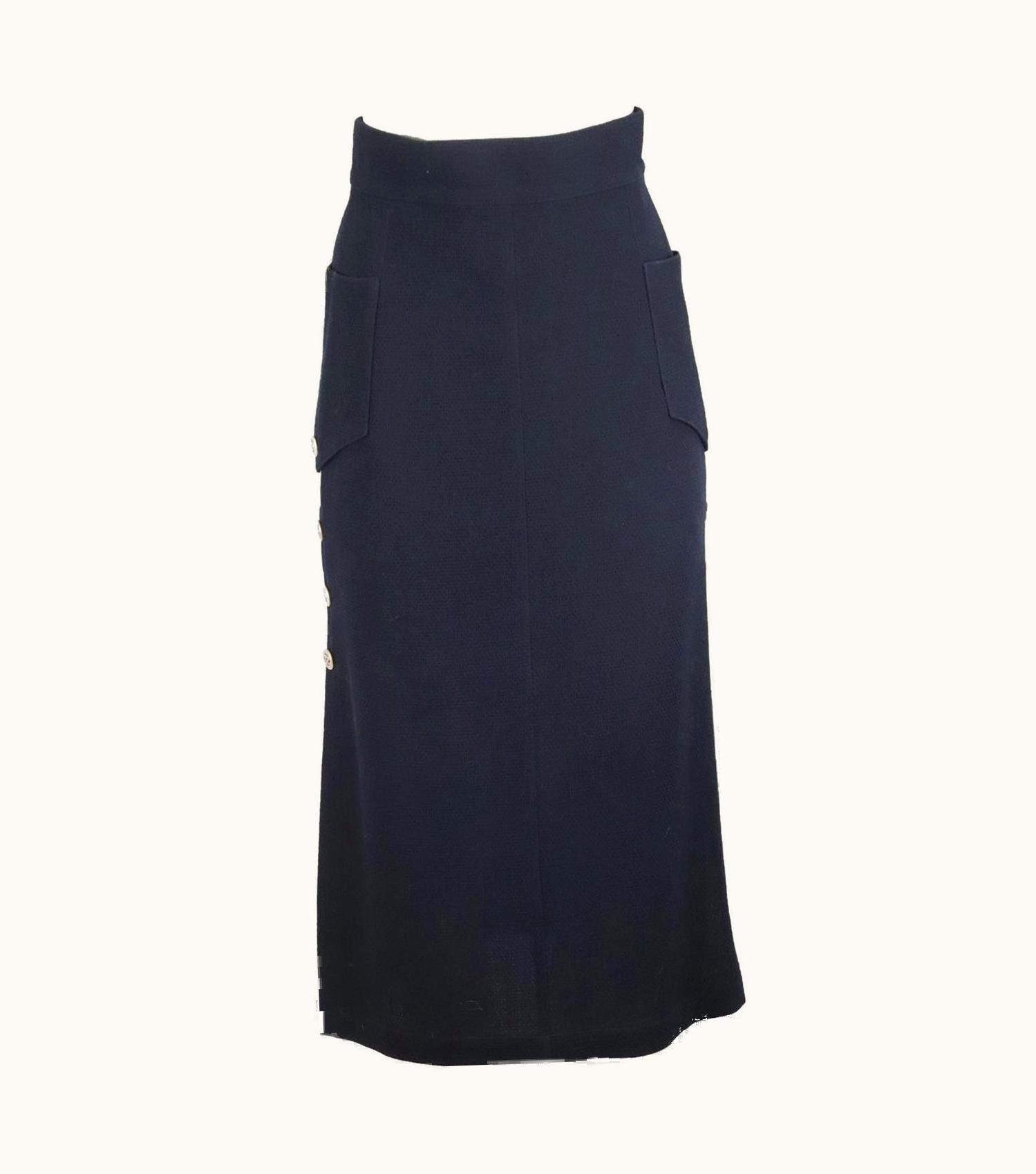 Chanel Chanel 1993 Vintage Wool Midi Skirt Uk
