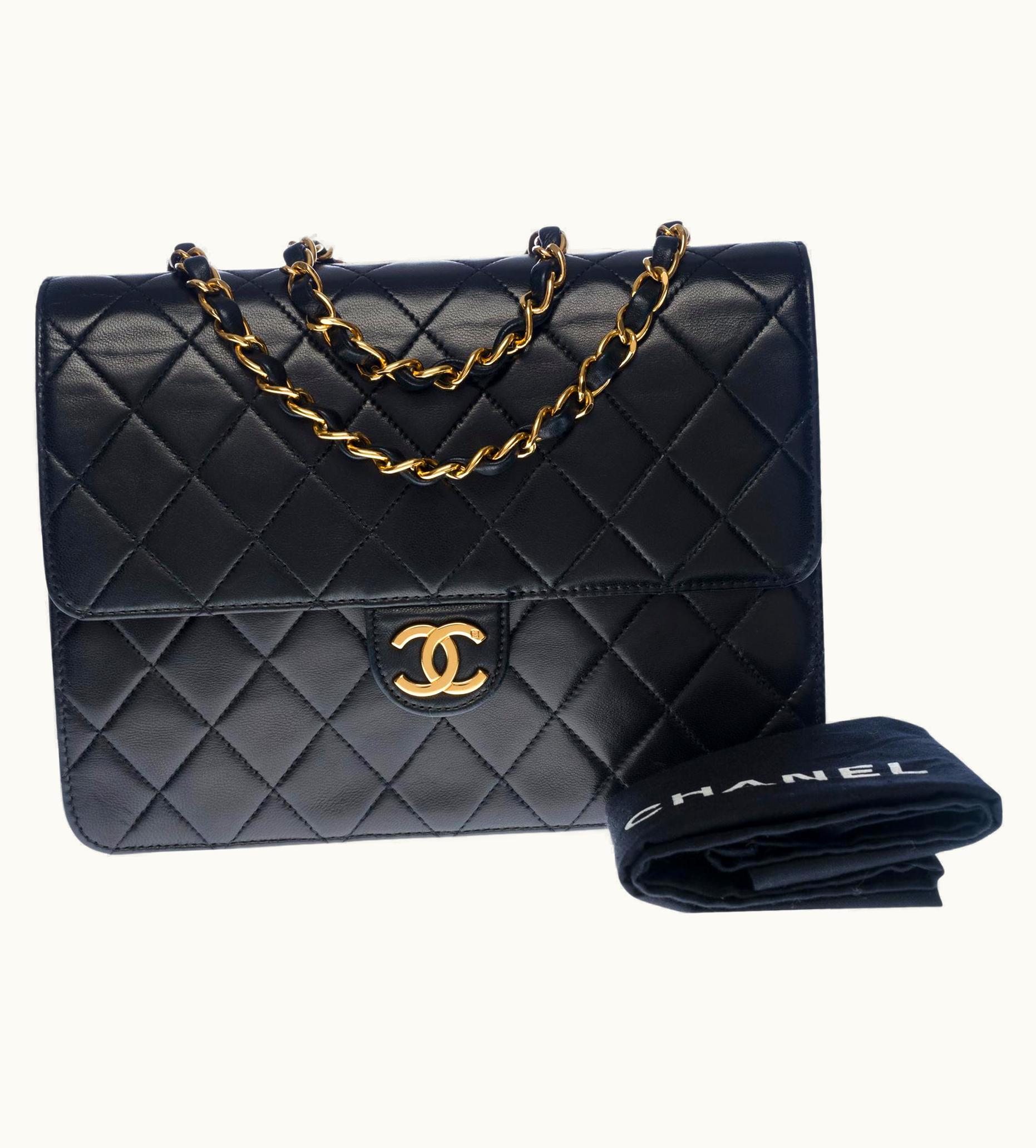 Chanel Amazing Chanel Classic Flap Shoulder Bag In Black Quilted Lambskin, Ghw