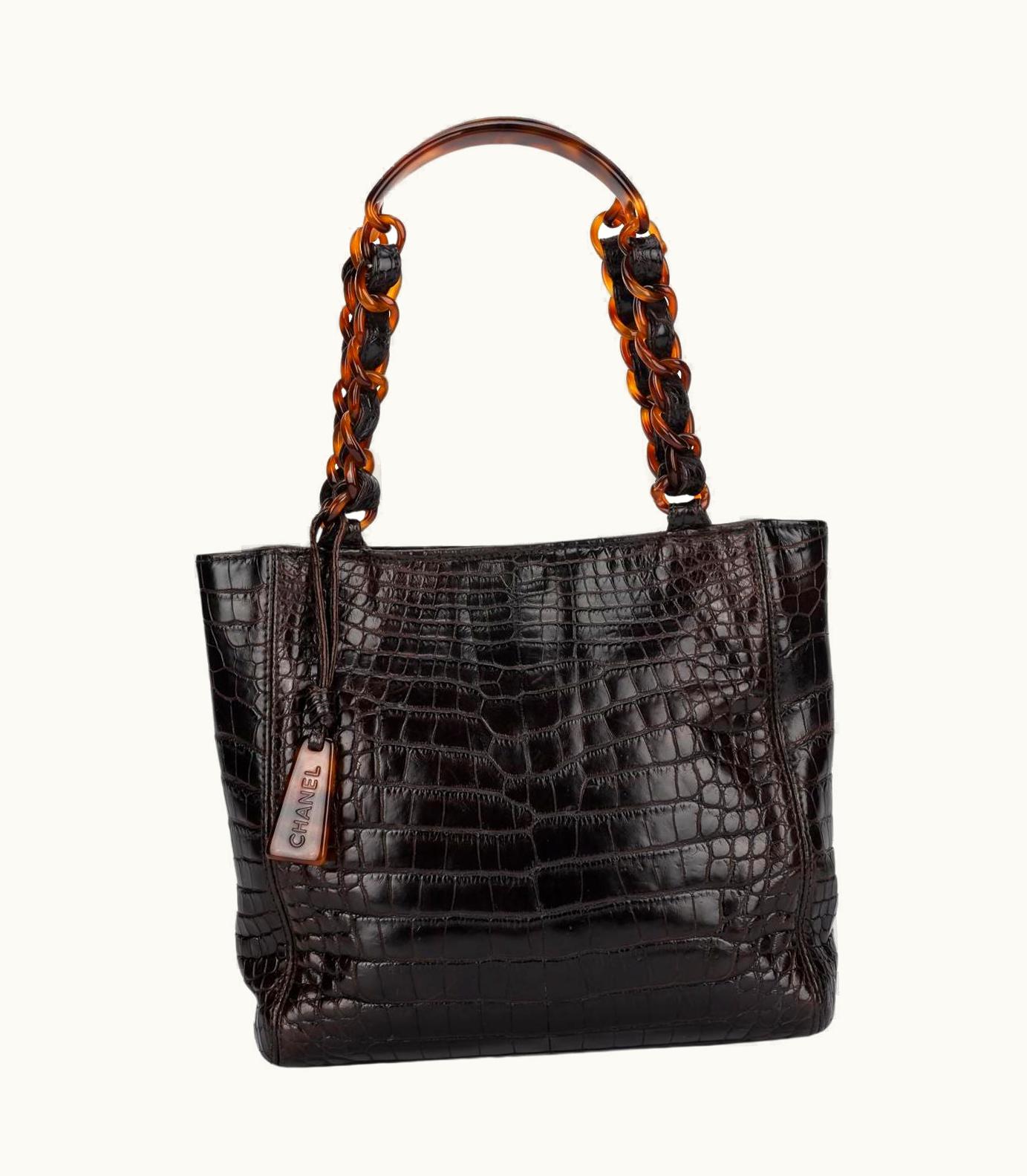 Chanel Chanel Alligator Faux Tortoise Chain Bag