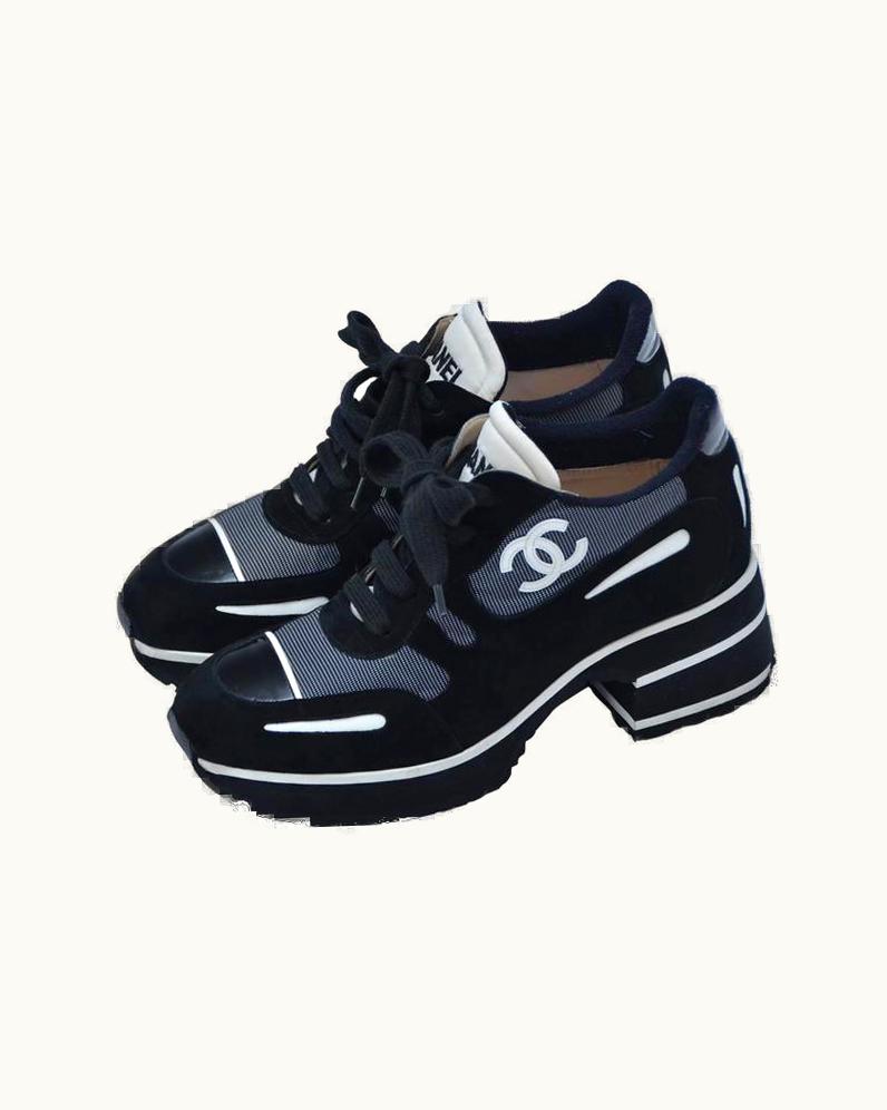 Chanel Chanel 1997 Platform Black/White Shoes Sneakers