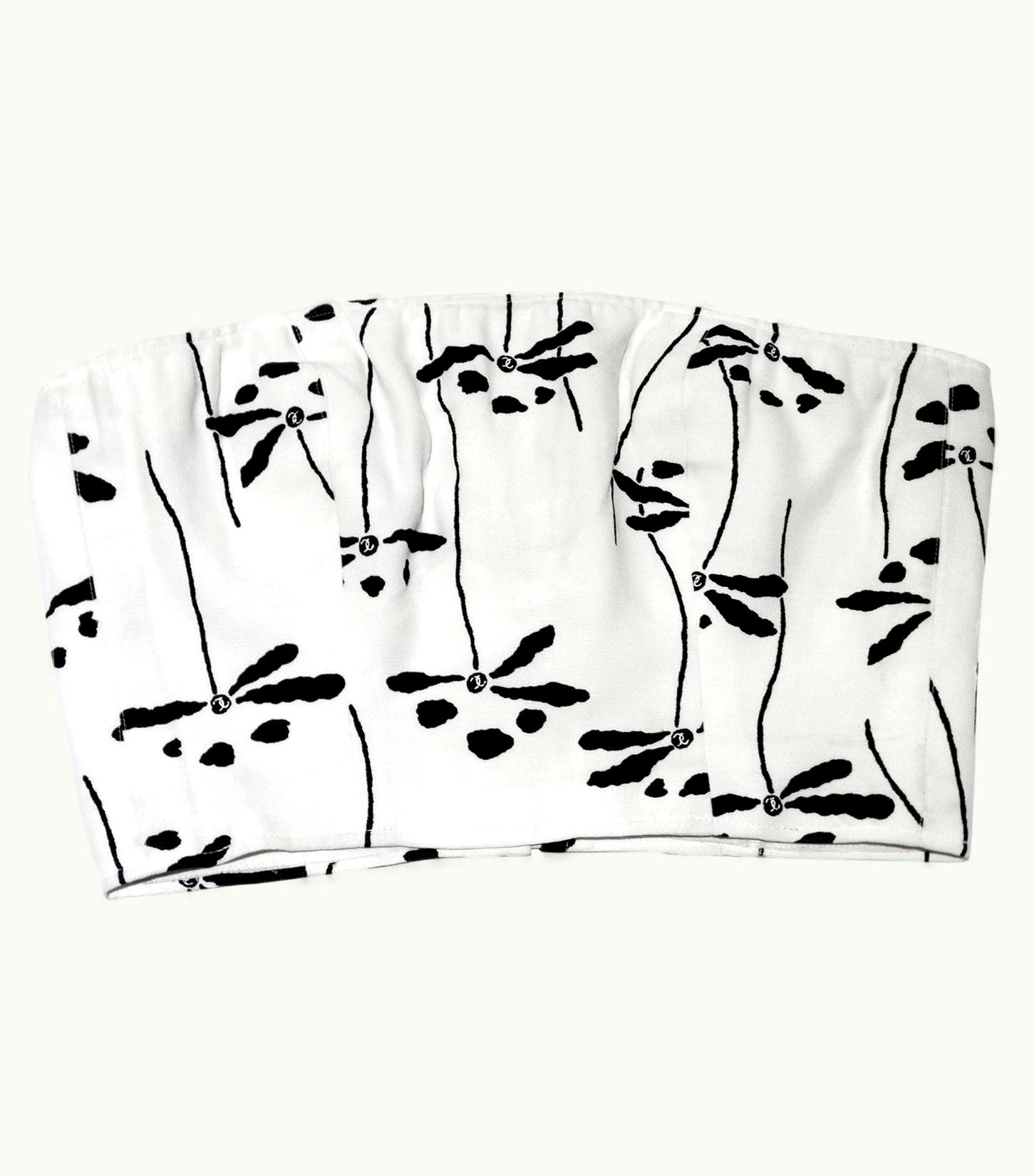 Chanel Chanel 1998 Spring White Floral Tube Top