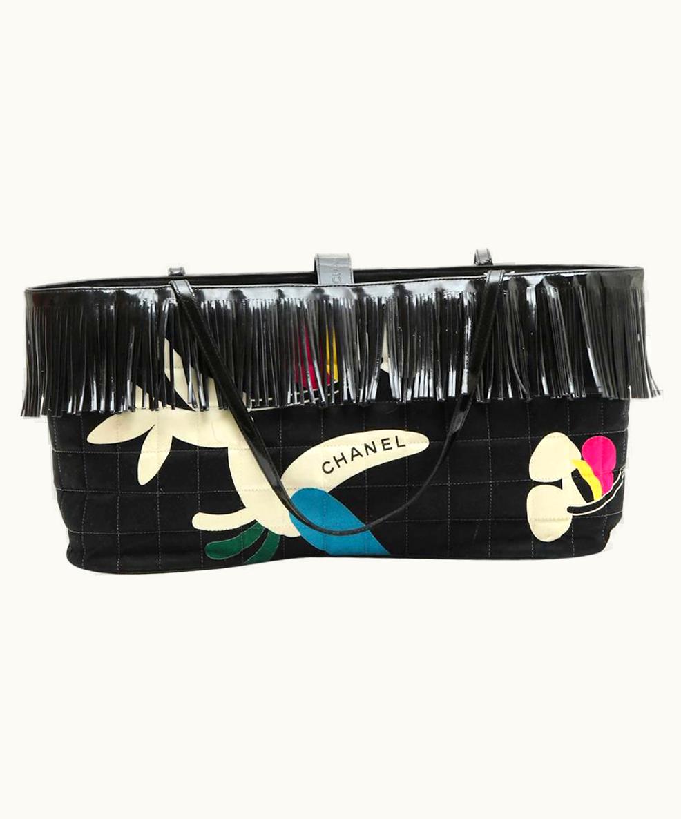 Chanel Chanel Bag With Fringes In Quilted Multicolored Fabric