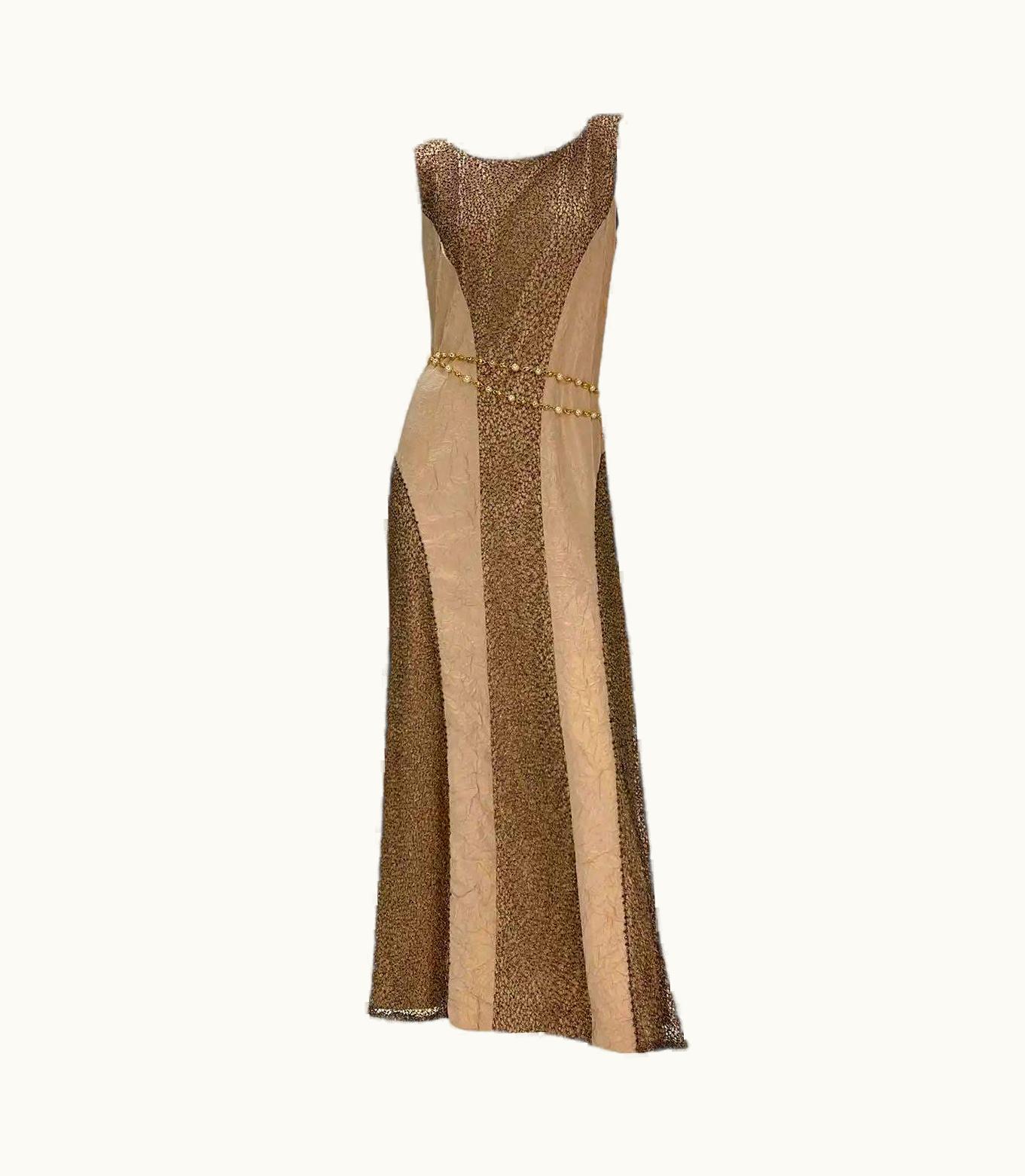 Cruise 2000 Vintage Karl Lagerfeld For Chanel Embellished Dress UZ0592618