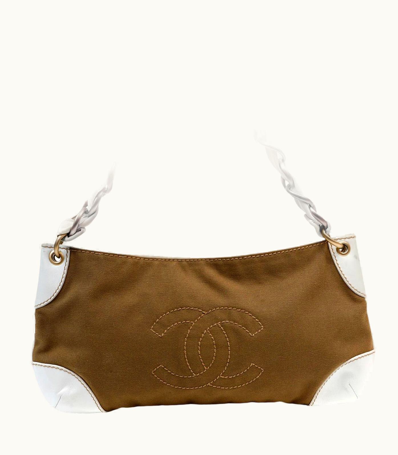 Chanel Chanel Vintage Brown Canvas Olsen Bag