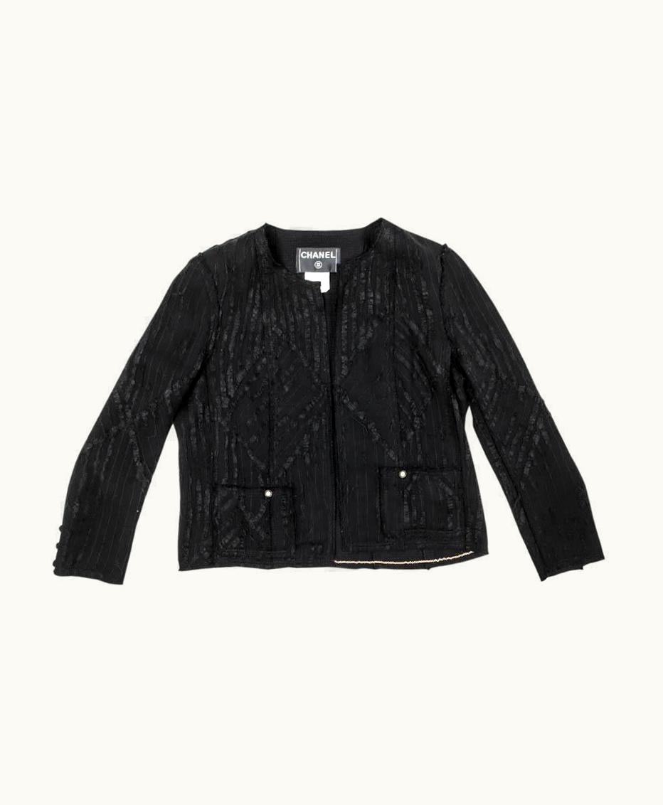Chanel Chanel Jacket In Black Silk fr