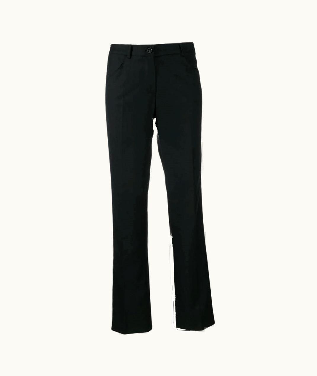 Chanel 00s Chanel Vintage Black Wool Crop Trousers