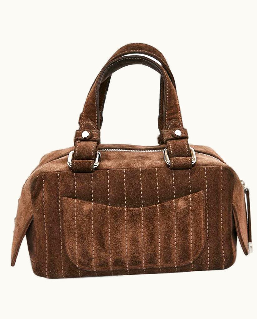 Chanel Chanel Vintage Bag In Brown Suede Leather
