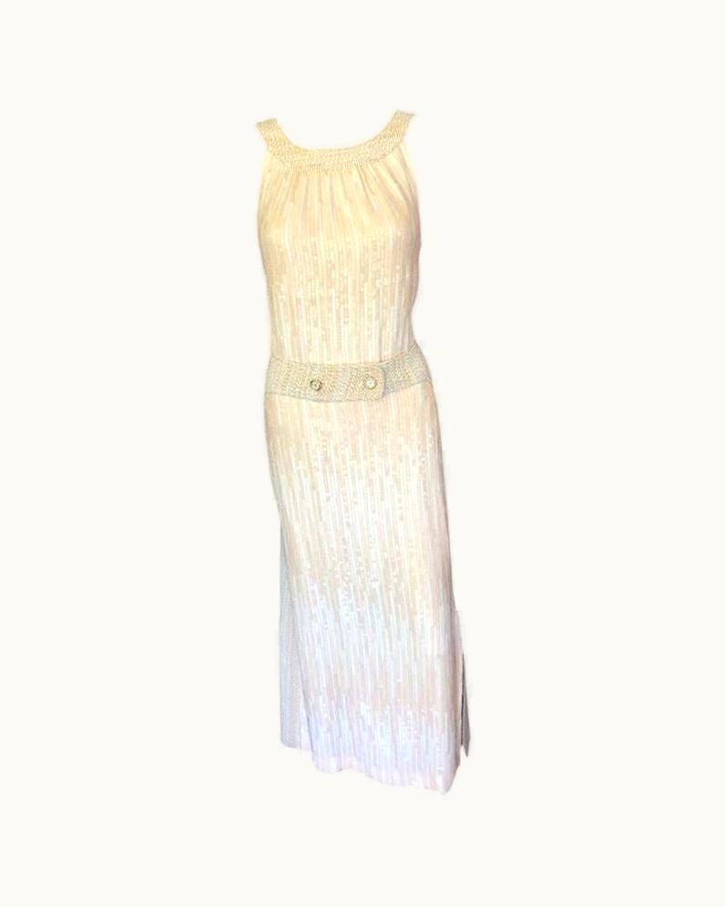 Chanel Chanel AW 2001 Runway Sequin Embellished Tweed Dress