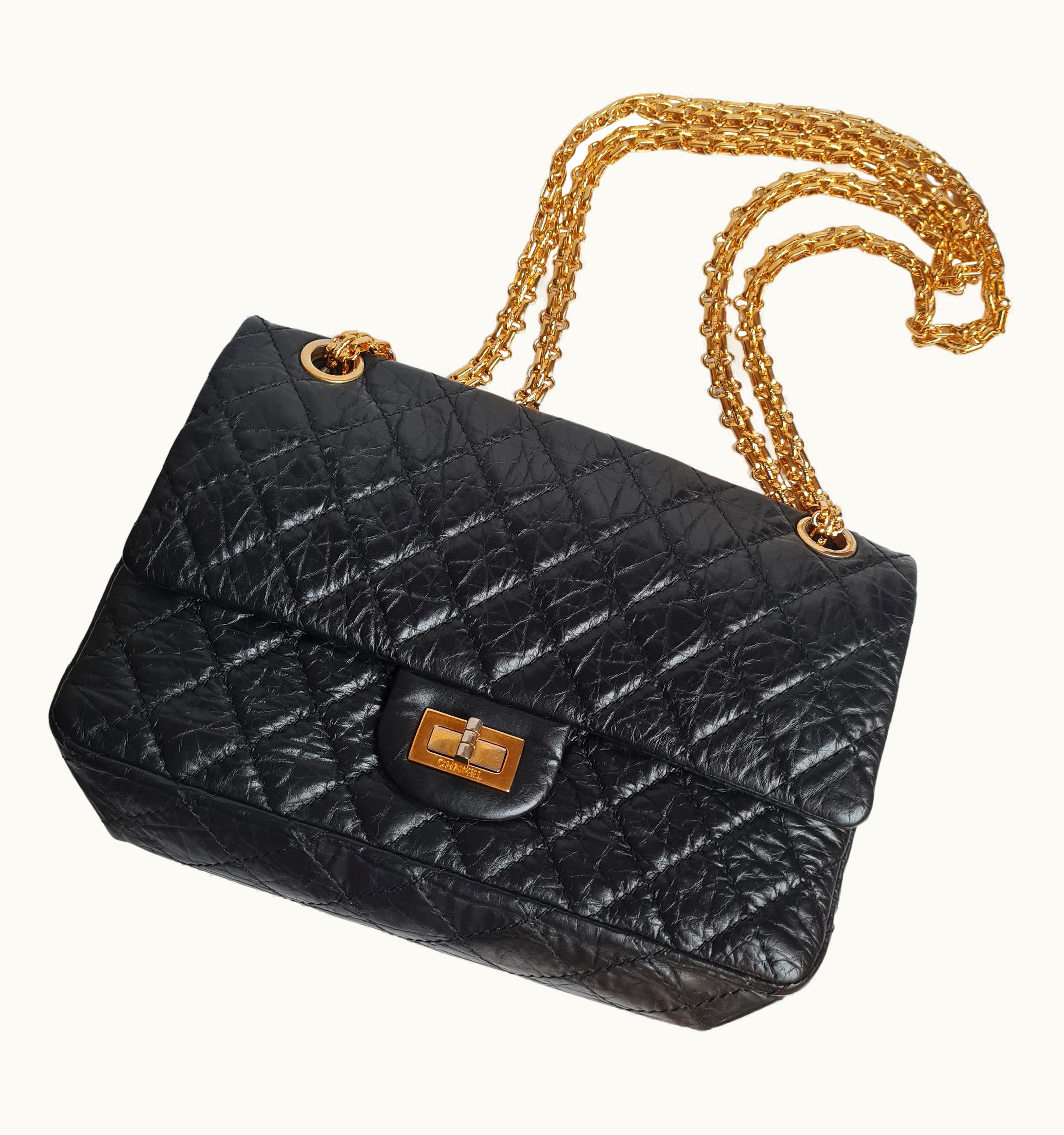 Chanel Chanel 225 Medium Black Reissue Ghw Bag