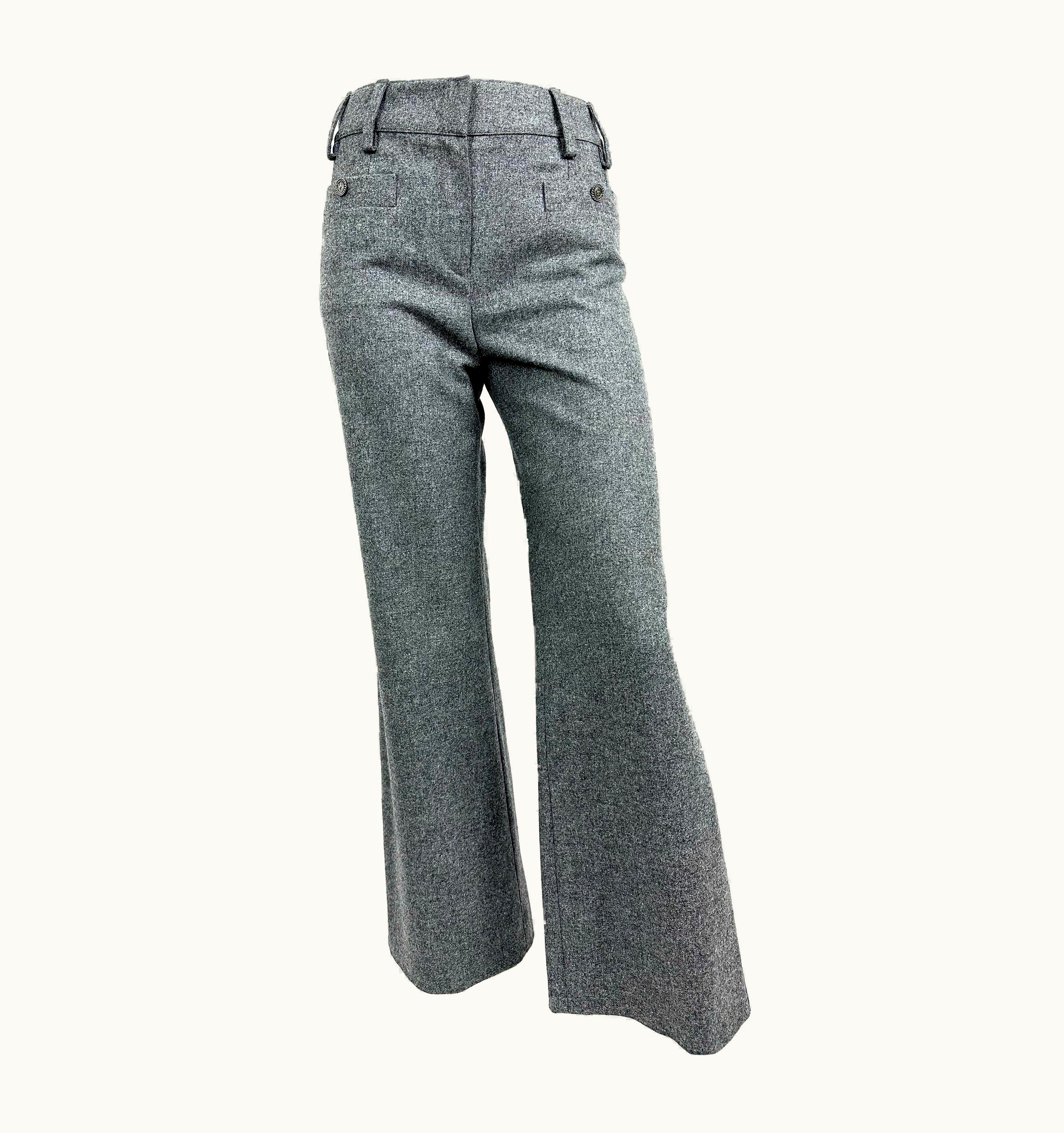 Chanel Chanel 05 A Pant Grey Wool
