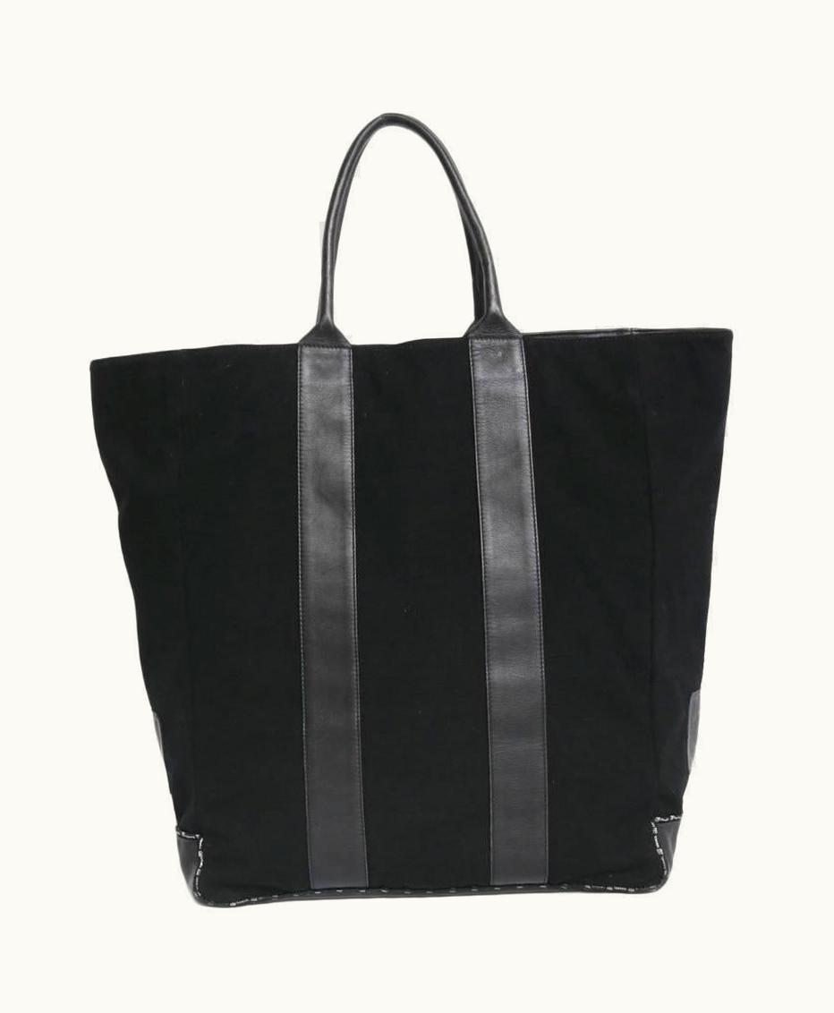 Chanel Chanel Tote Bag In Black Jersey And Leather