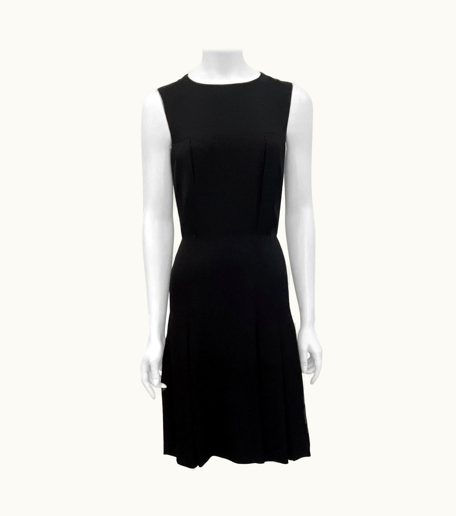 Chanel Chanel Black Silk Sleeveless Dress - 36 - Circa 01a