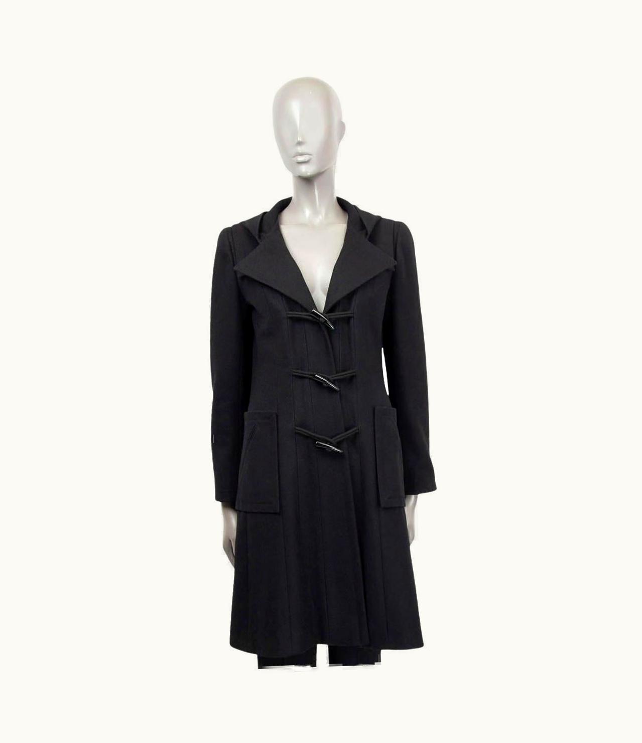 Chanel Chanel Black Wool 2006 06a Duffle Coat Jacket