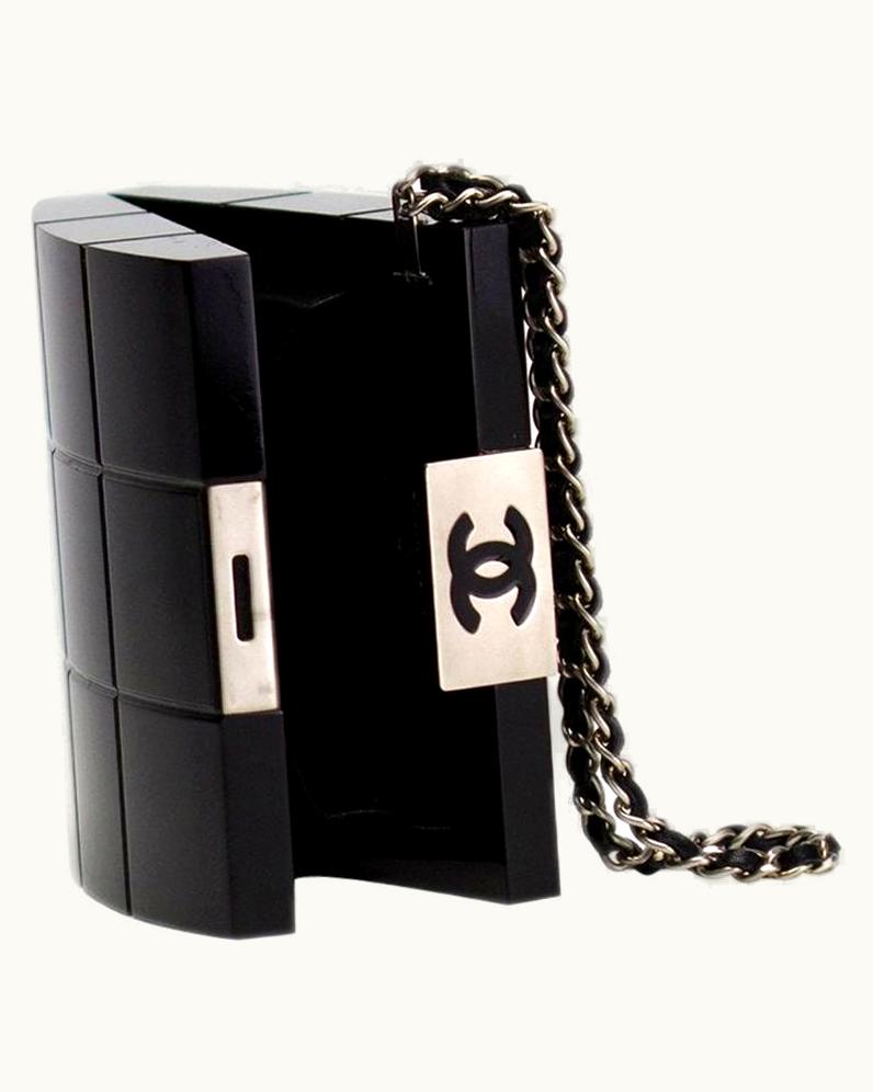 Chanel Chanel Vintage Quilted Enamel Minaudière Micro Mini Gala Clutch