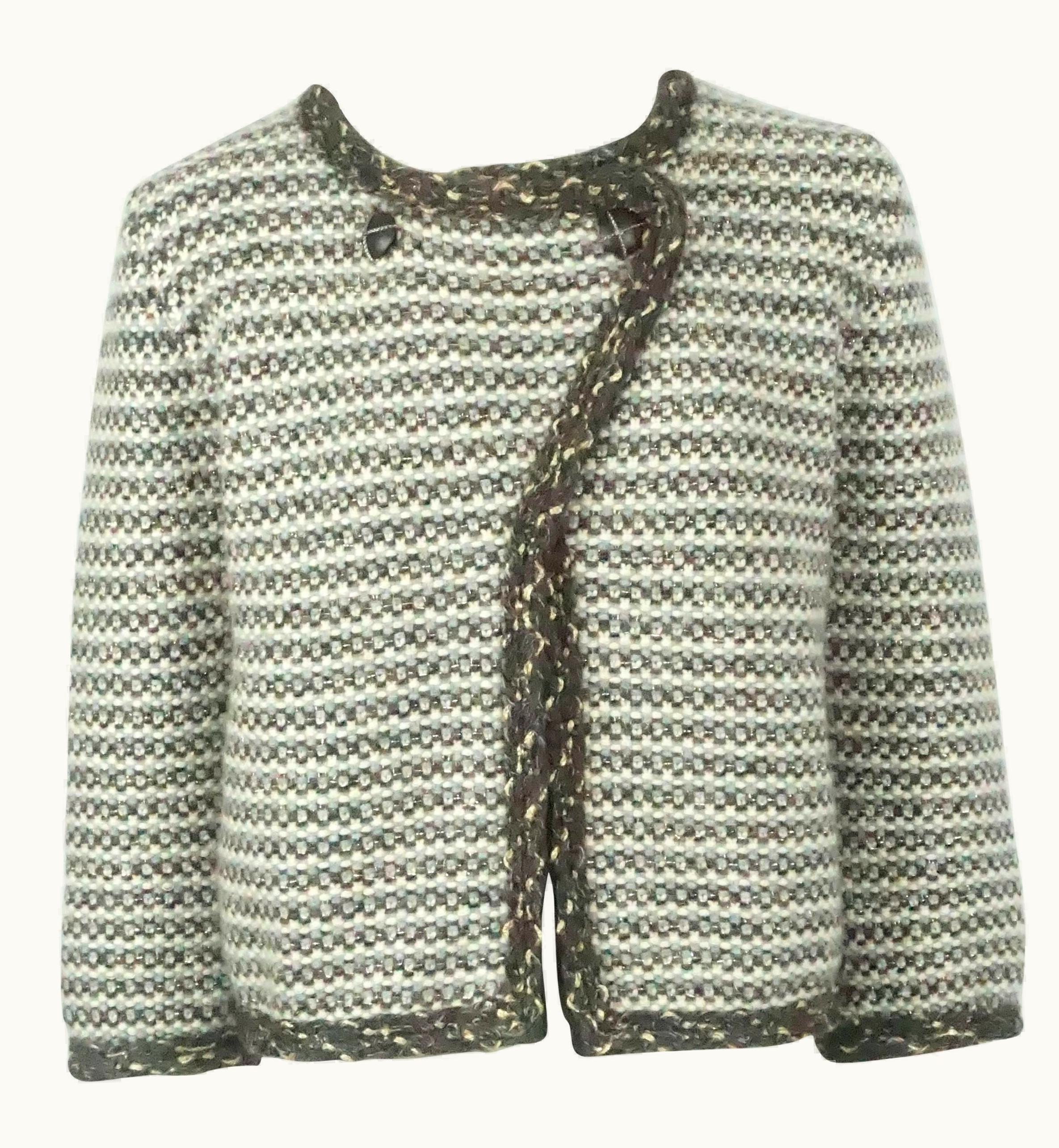 Chanel Chanel Earthtone Cashmere Knit Sweater Jacket