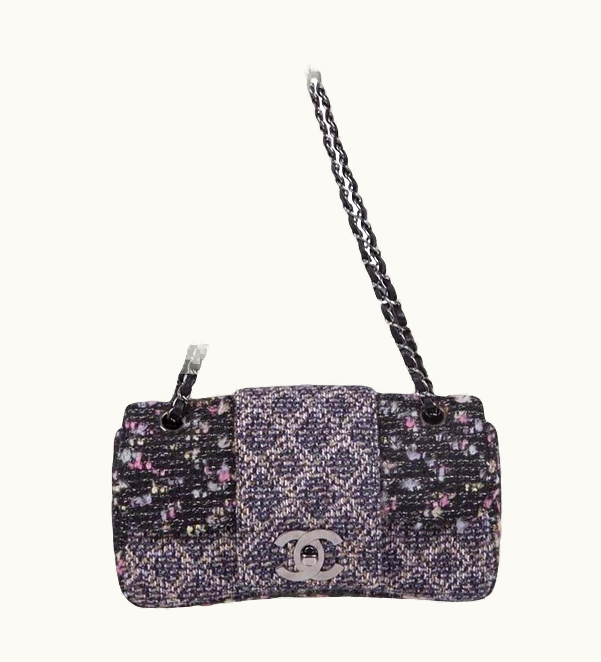 Chanel Chanel Classic Flap Ultra Grey Tweed Shoulder Bag