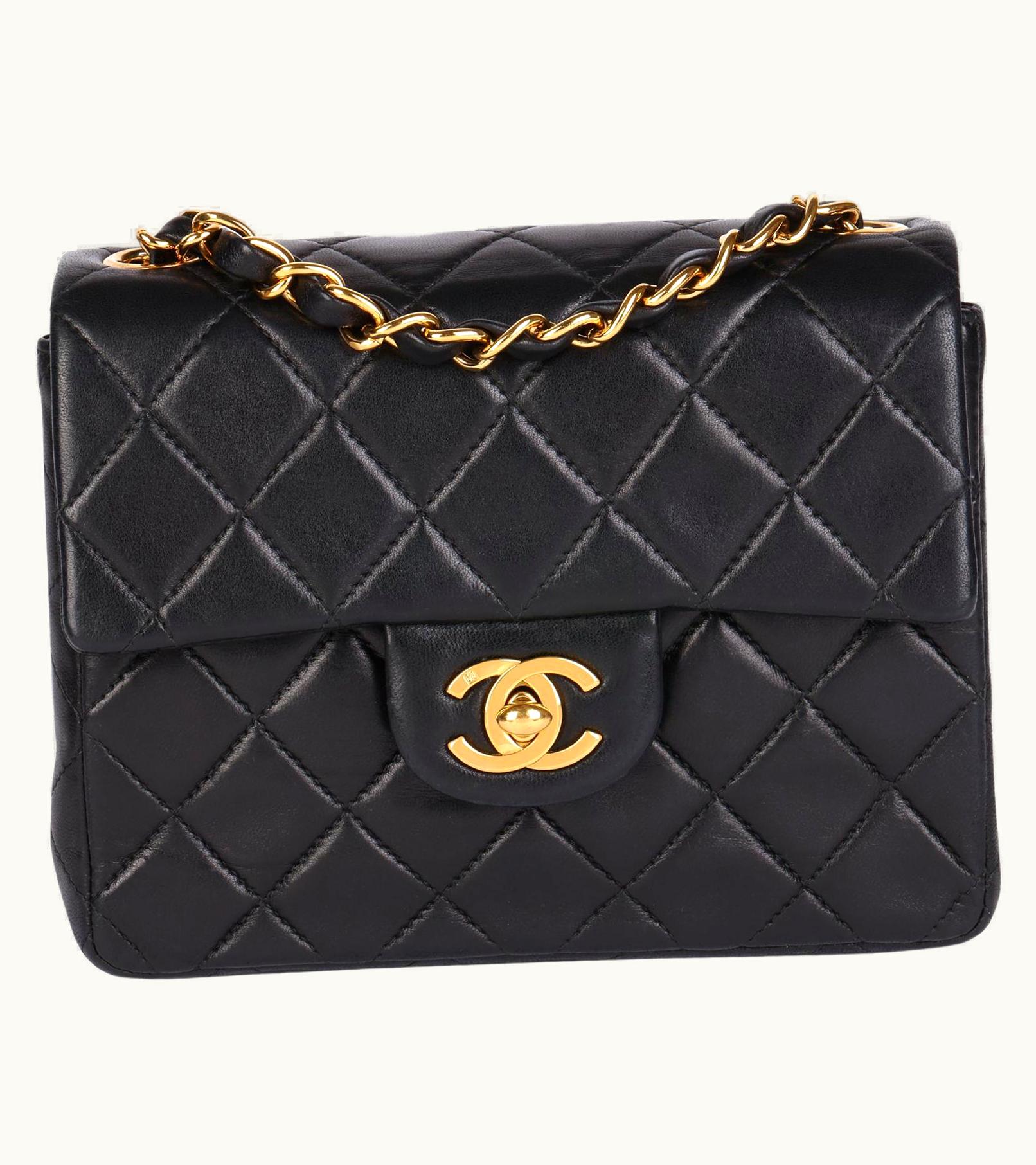 Chanel Chanel Black Quilted Lambskin Vintage Square Mini Flap Bag