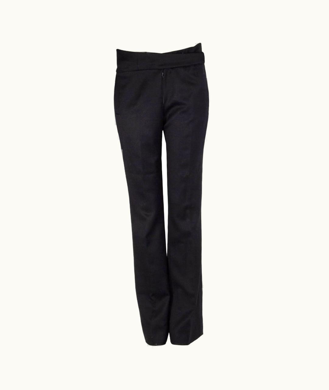 Chanel Chanel Black Wool Straight Leg Pants