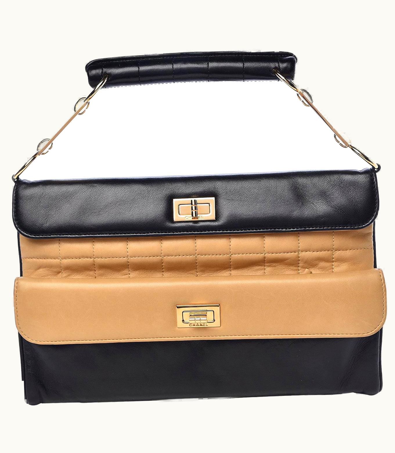 Chanel Chanel Mini Two Tone Double Flap Mademoiselle Reissue Satchel