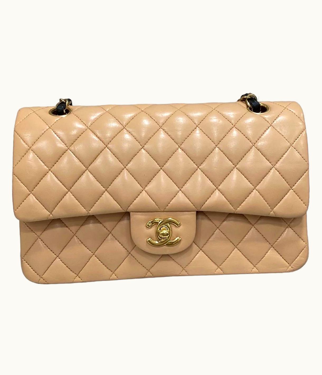 Chanel 2005 Chanel 2.55 Timeless Beige Leather With Bicolor Chain