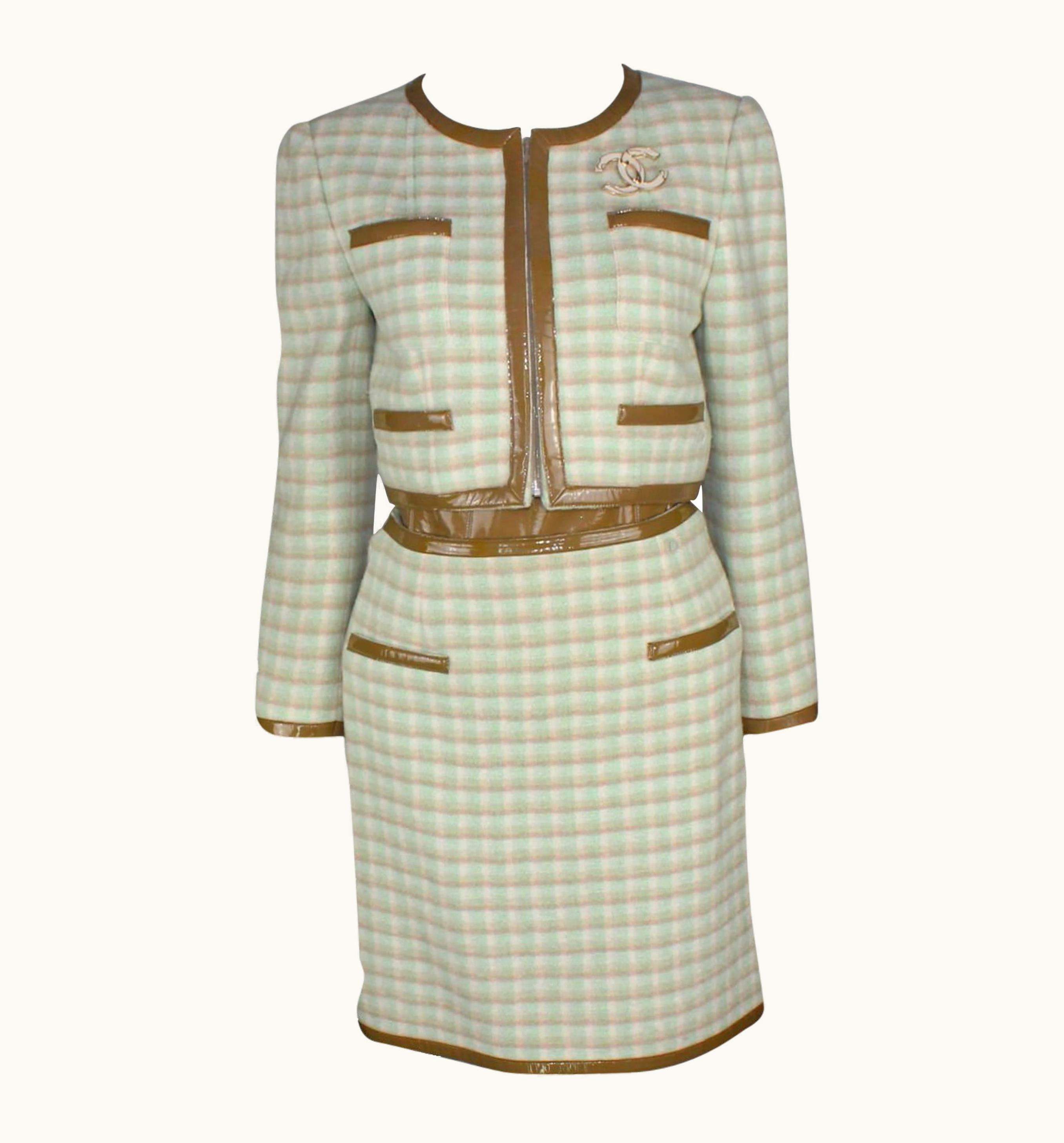 Chanel Chanel Corset Belt Skirt Jacket Suit Ensemble 3 Pieces